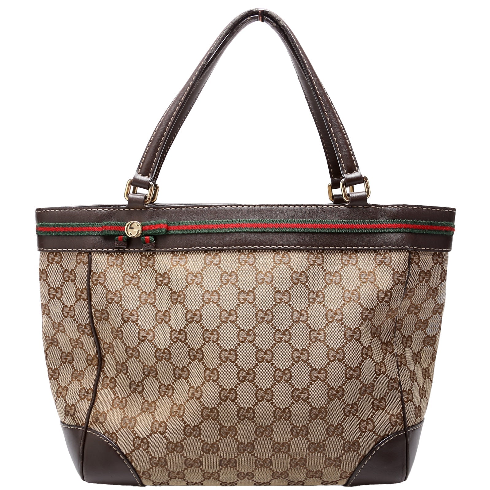 Gucci 257061 GG Canvas Mayfair Medium Tote Bag