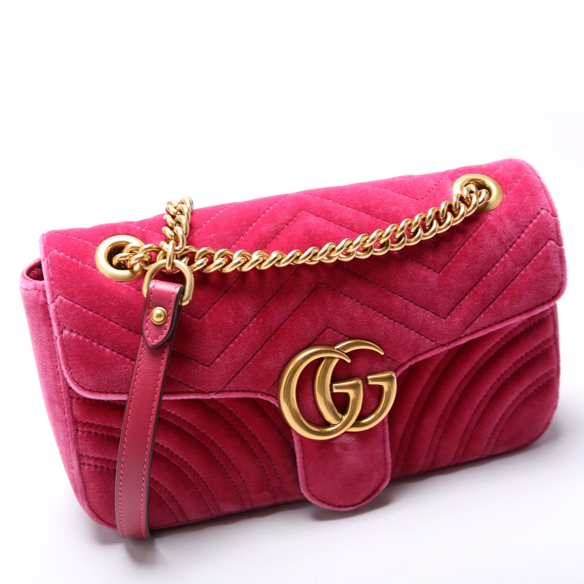 Gucci 443496 Marmont Velvet Shoulder Medium Bag
