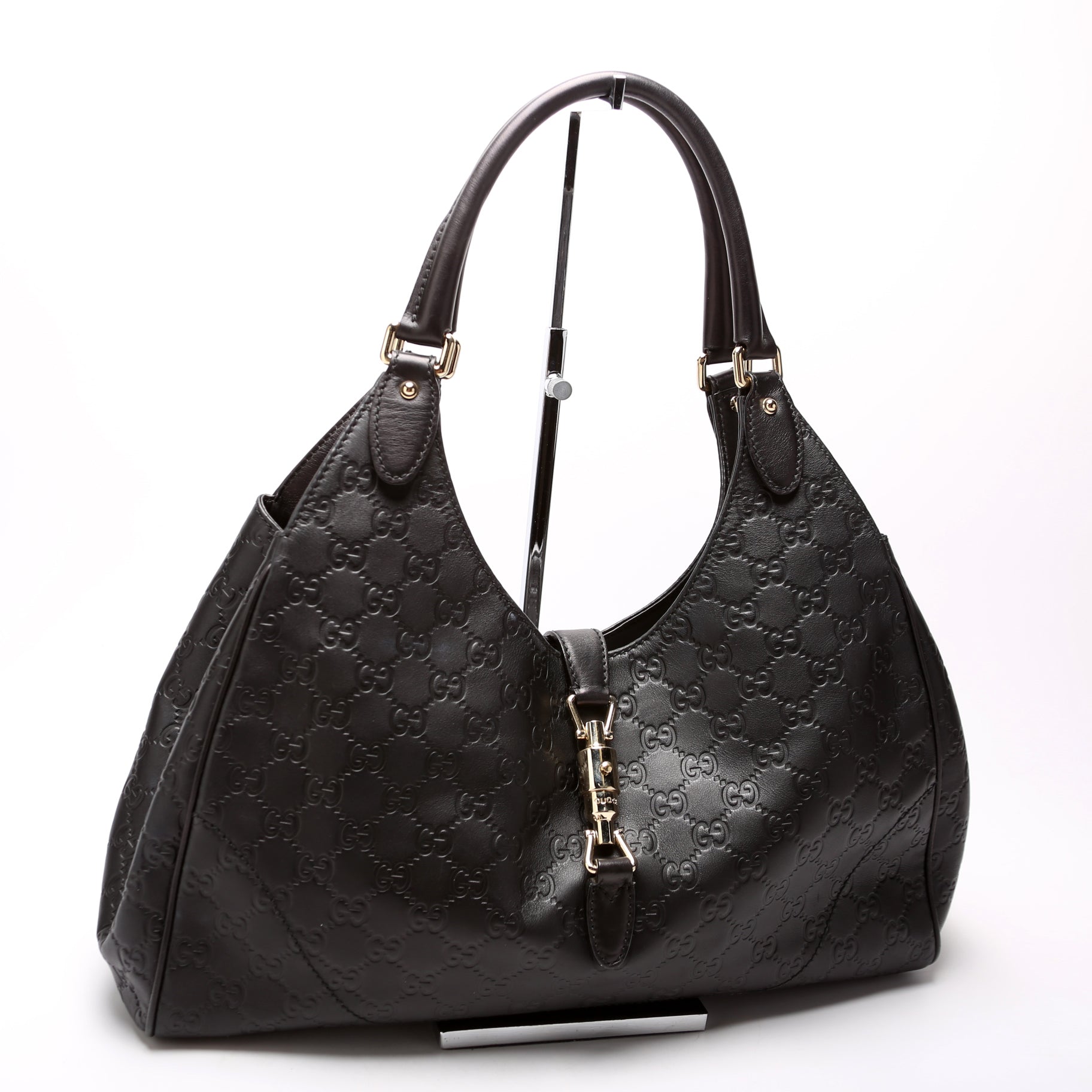 Gucci 145820 Jackie Medium Leather Hobo Bag