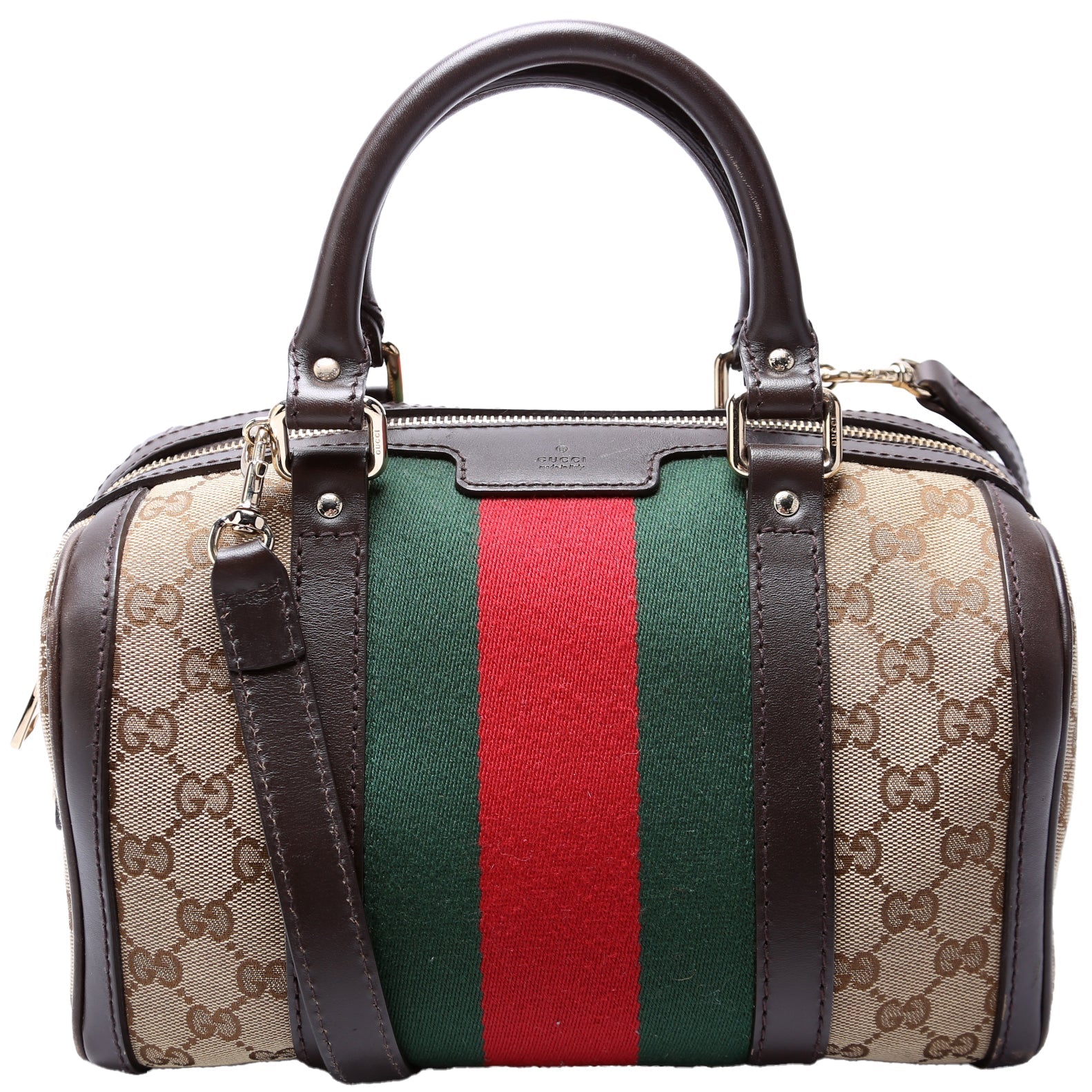 Gucci 269876 GG Canvas Small Boston Bag