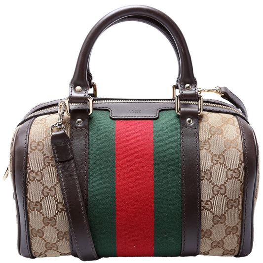 Gucci 269876 GG Canvas Small Boston Bag