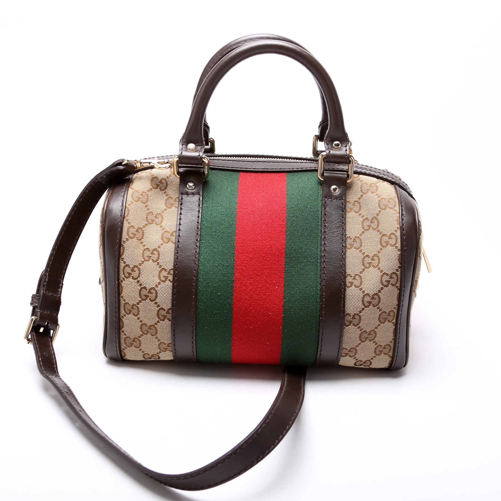 Gucci 269876 GG Canvas Small Boston Bag