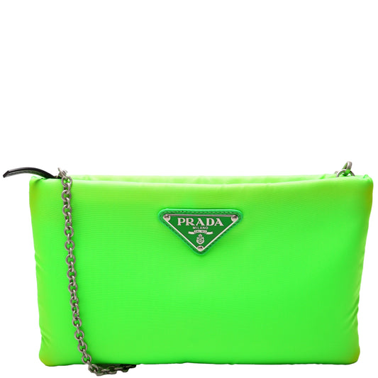 Prada Nylon Chain Pouch Bag