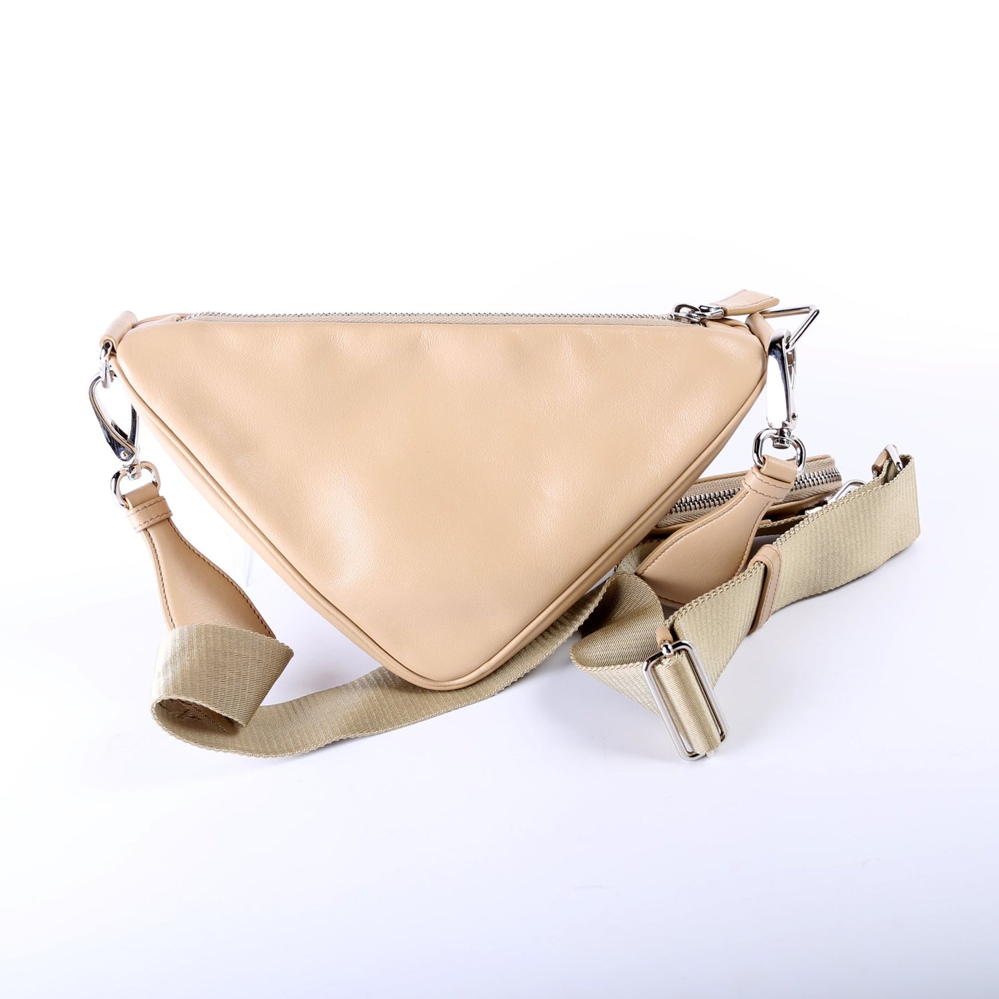 Prada Triangle Logo Leather Shoulder Bag - Style 2