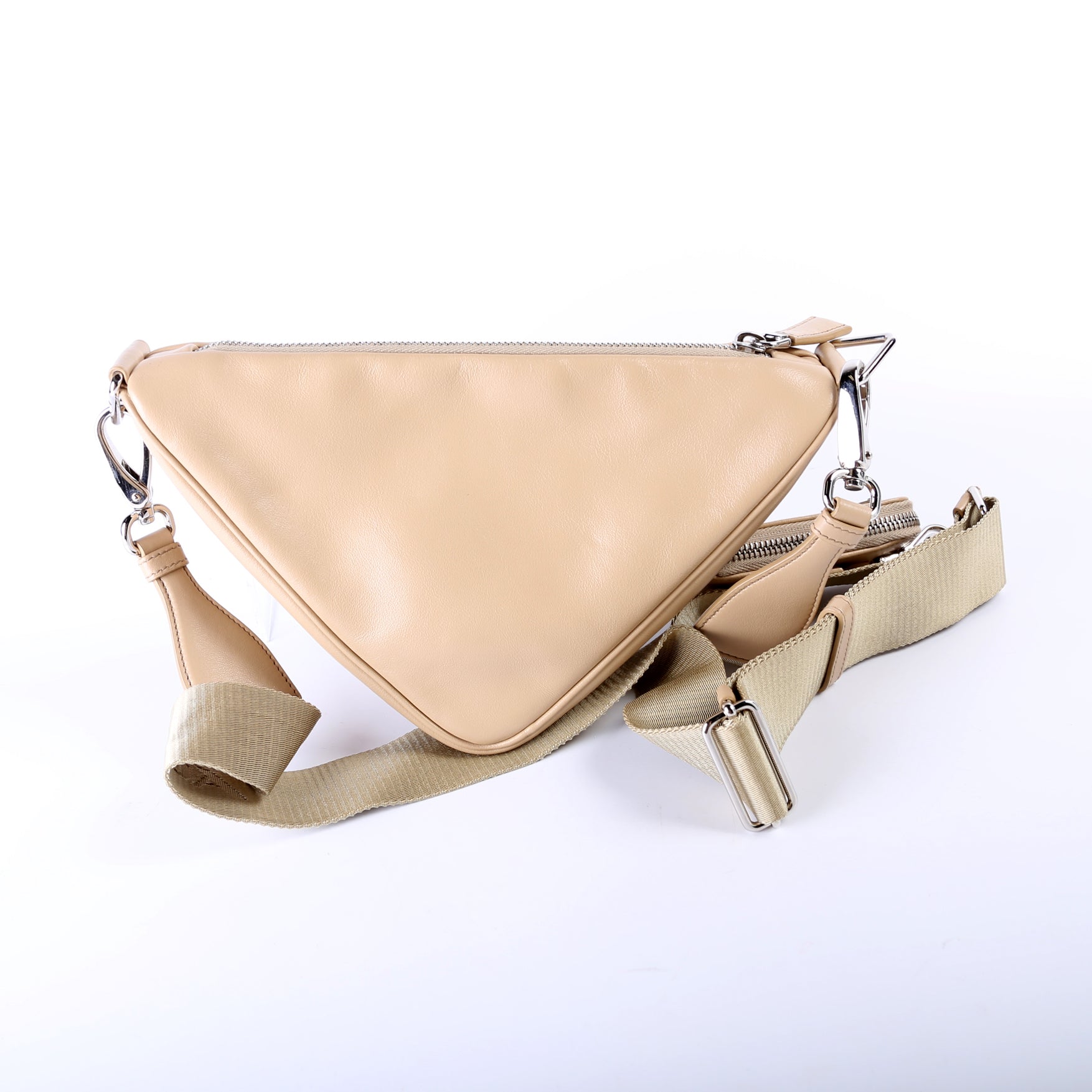 Prada Triangle Logo Leather Shoulder Bag - Style 2