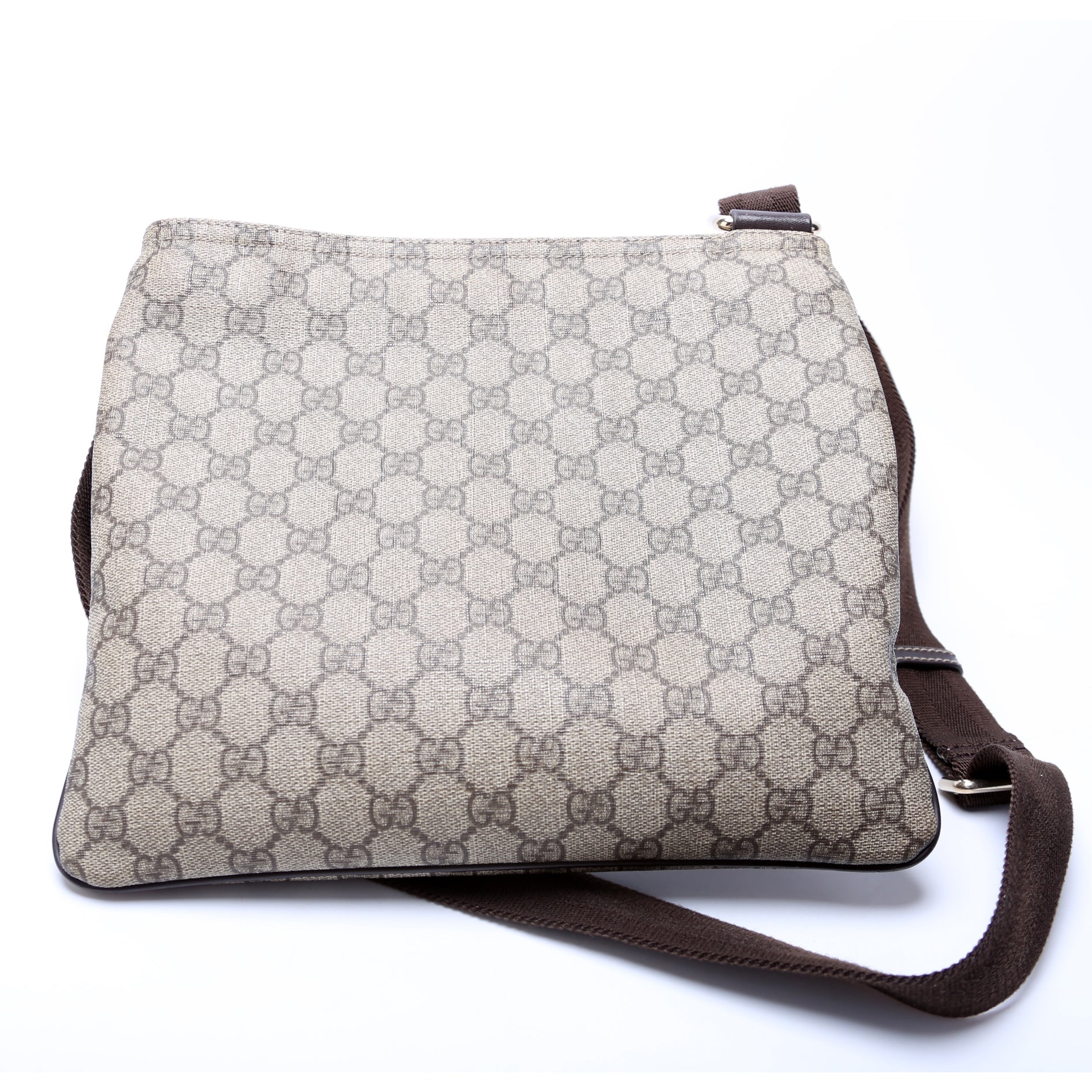 Gucci 295257 GG Supreme Flat Medium Messenger Bag