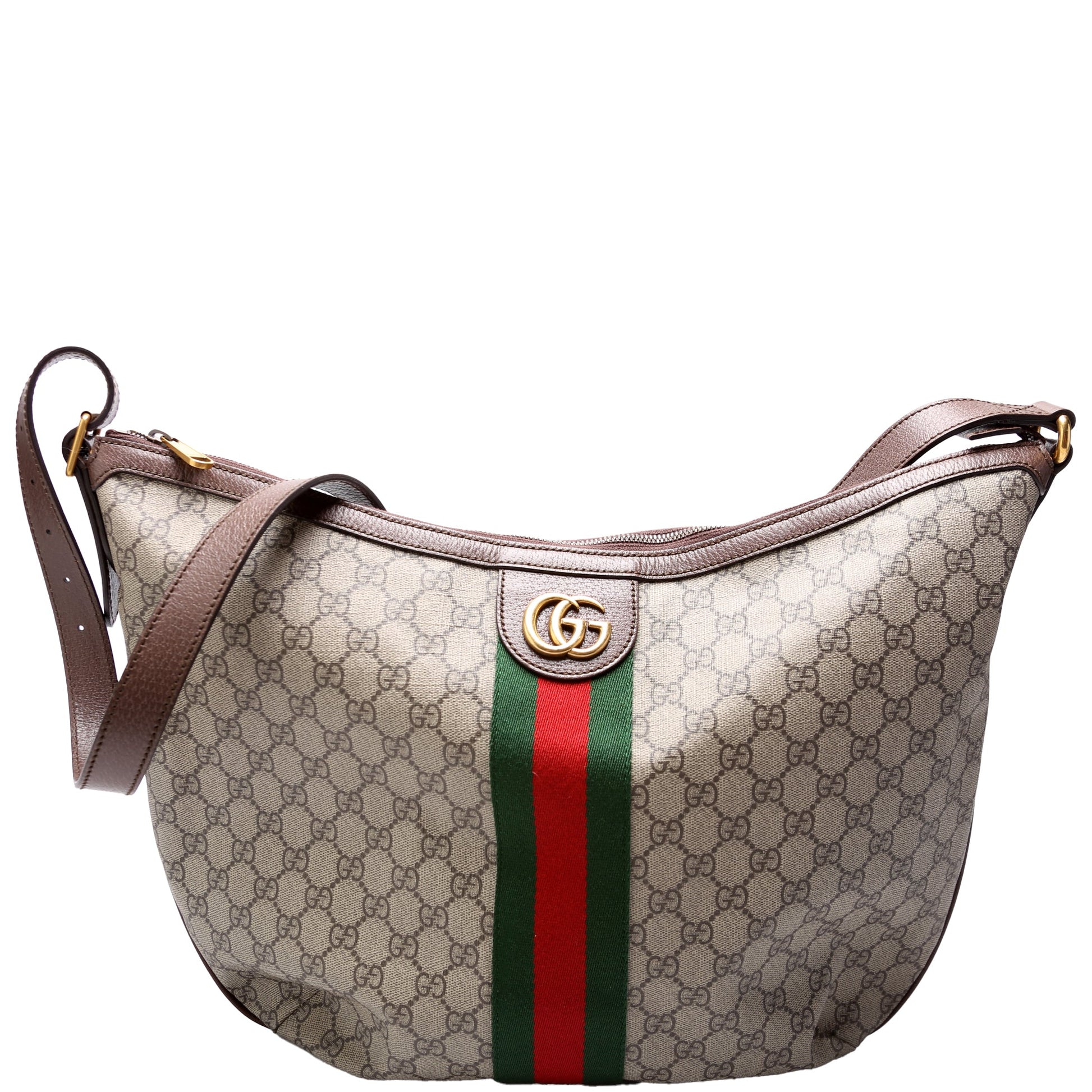 Gucci Ophidia GG Supreme Half Moon Hobo Large 547939 Bag