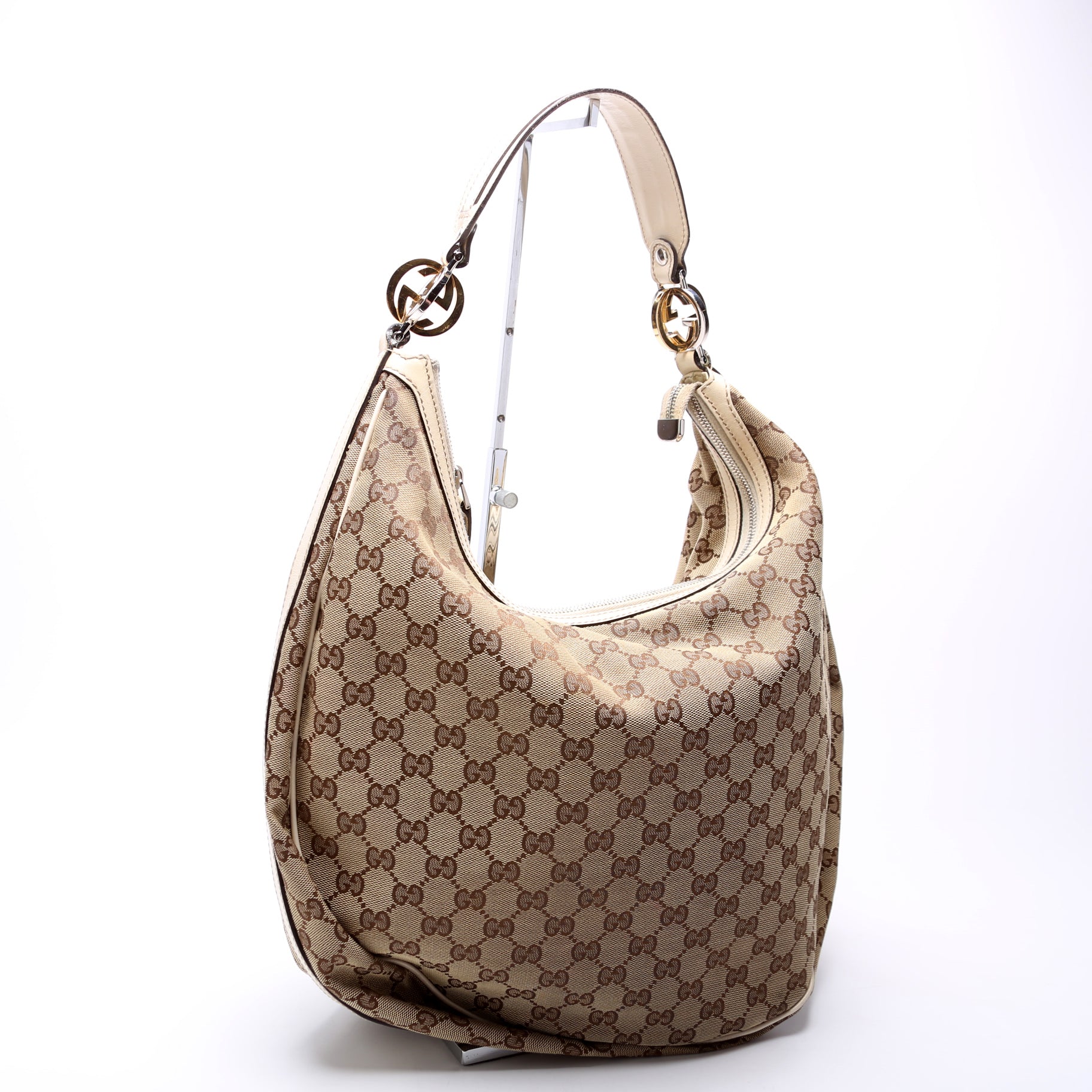 Gucci GG Canvas Twins Hobo Large 232945 Bag