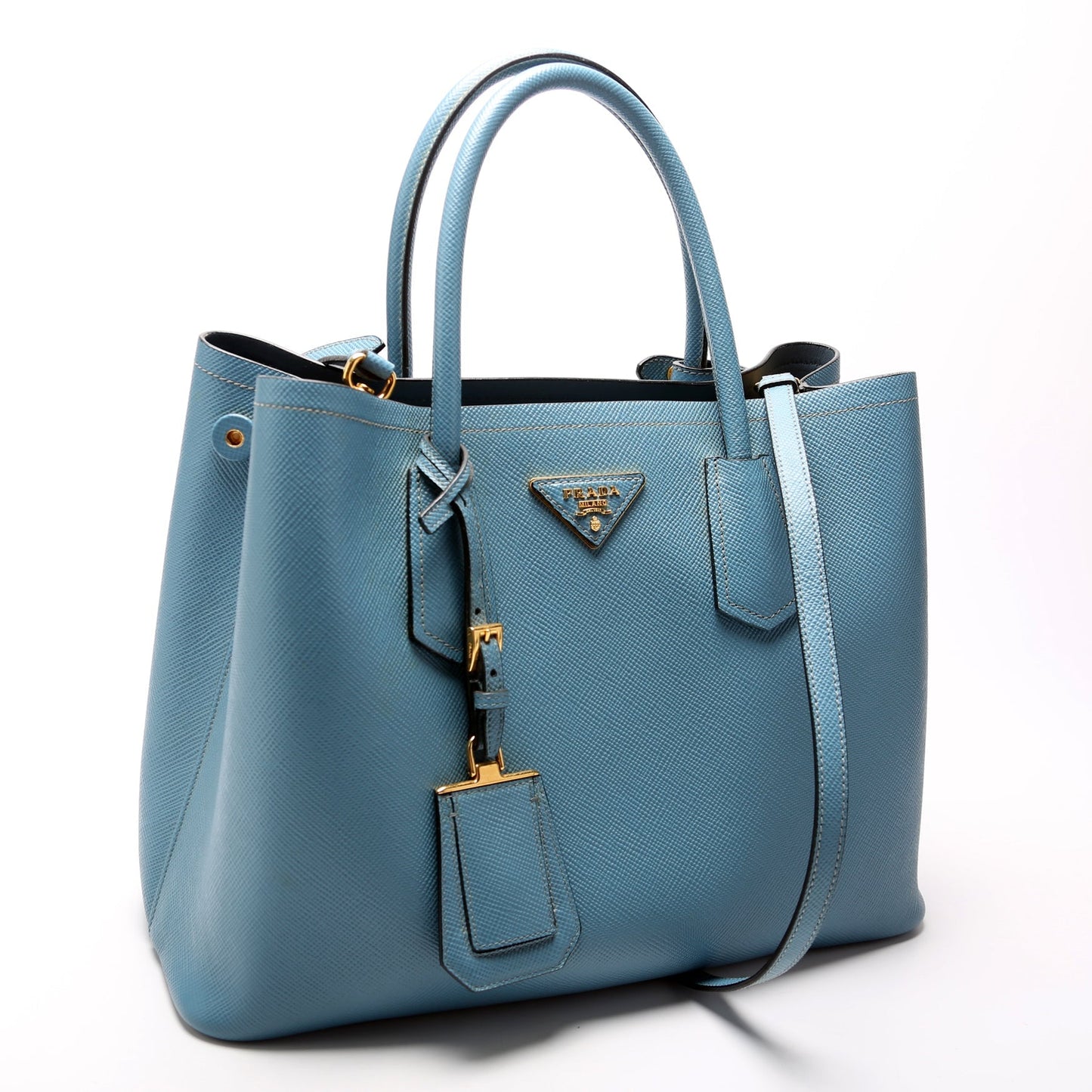 Prada Saffiano Cuir Double Medium Bag - Style 7