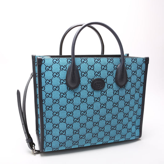 Gucci 659983 GG Canvas Interlocking GG Small Tote Bag