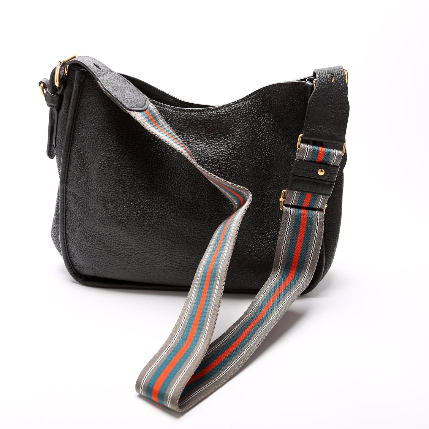 Prada Vitello Daino Hobo Black Bag