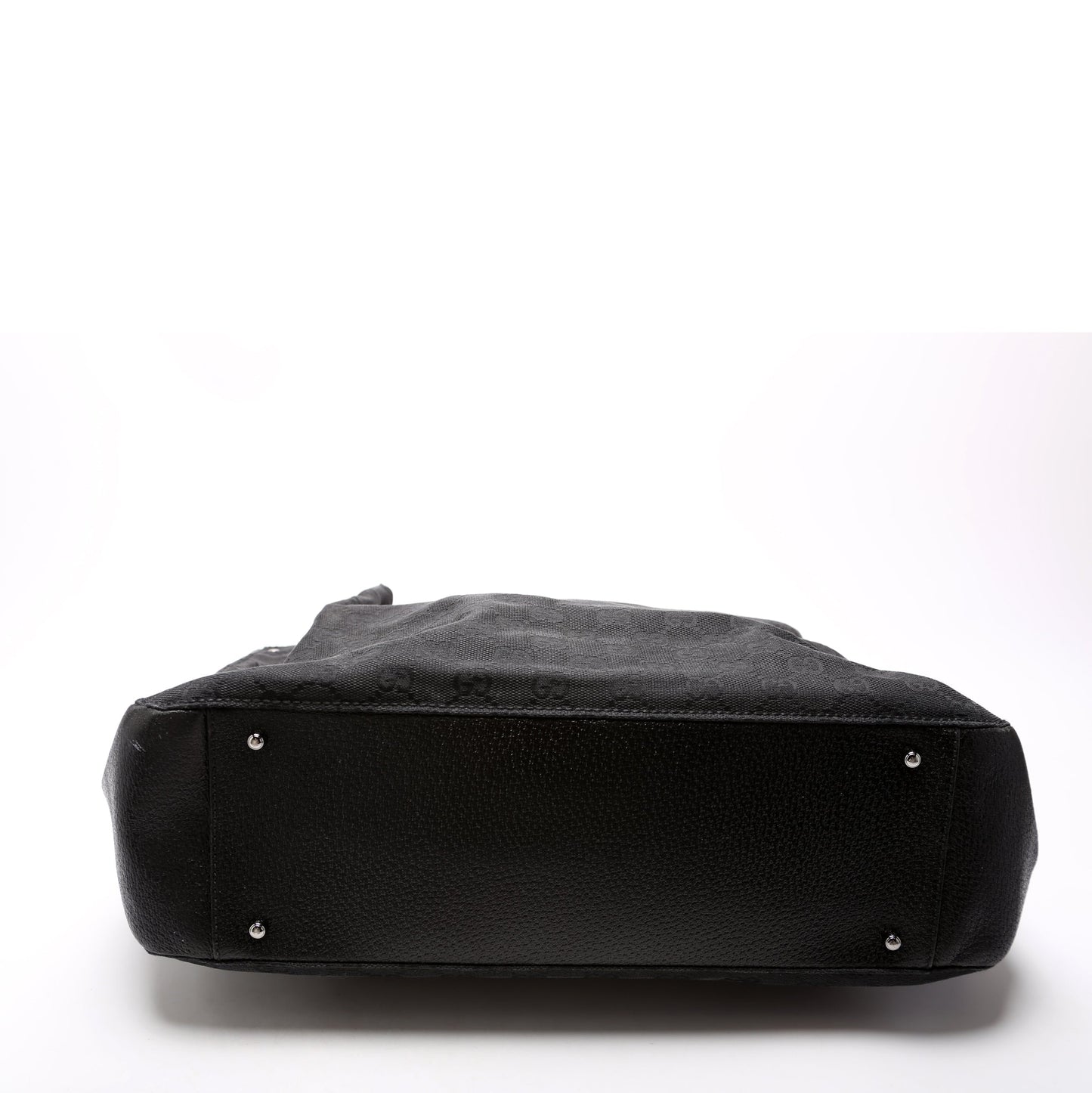 Gucci 115015 GG Canvas Tote Black Bag
