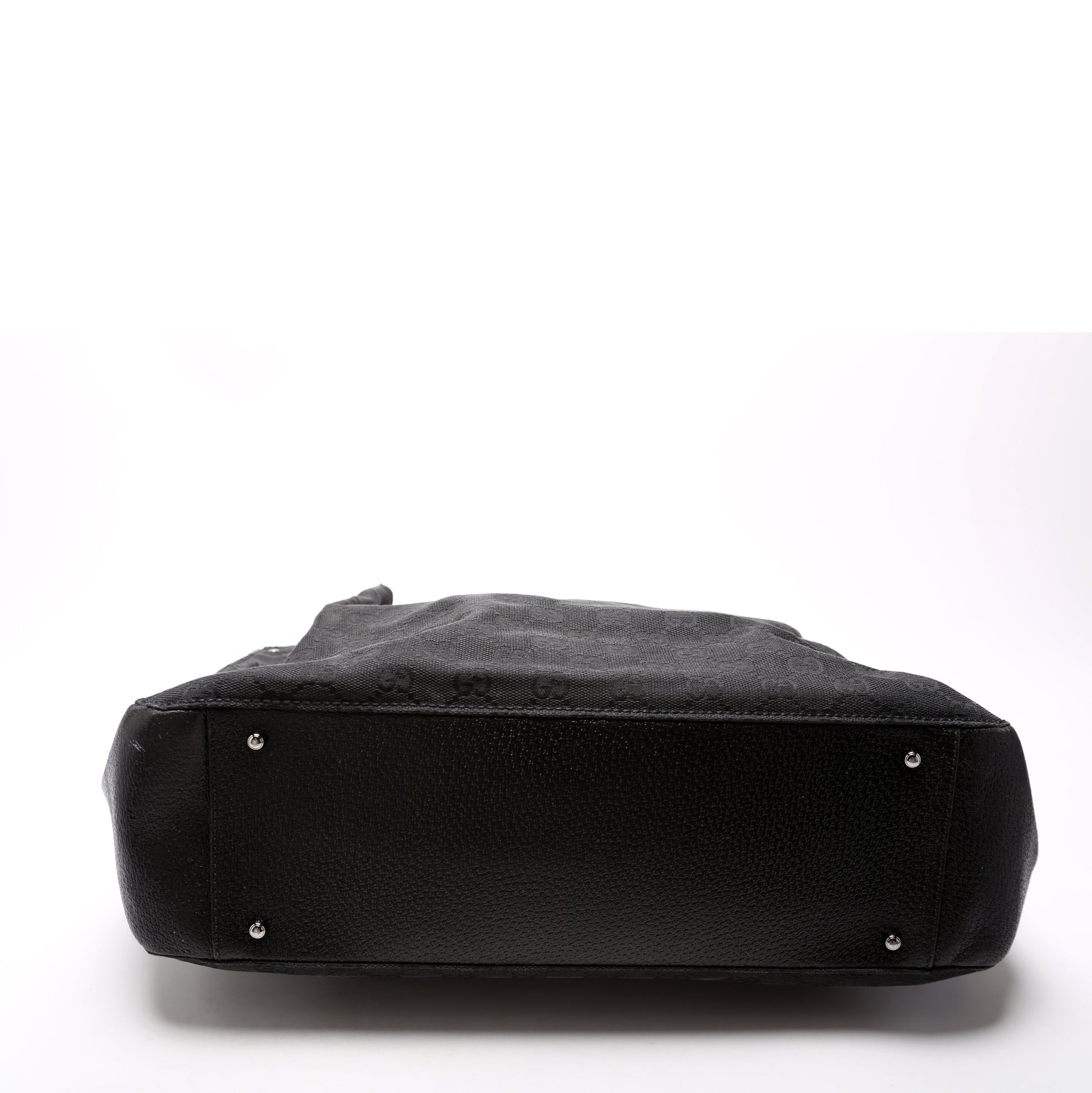 Gucci 115015 GG Canvas Tote Black Bag