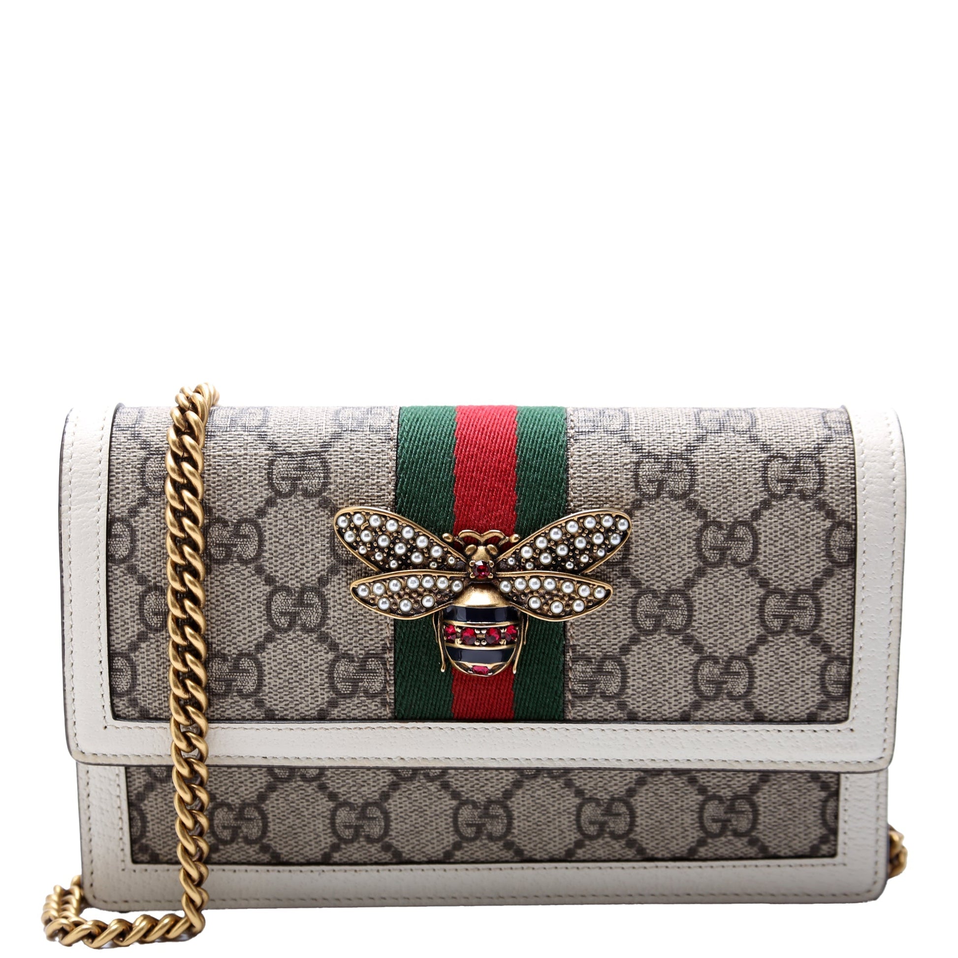 Gucci TRADE 476079 Queen Margaret WOC Cream Bag