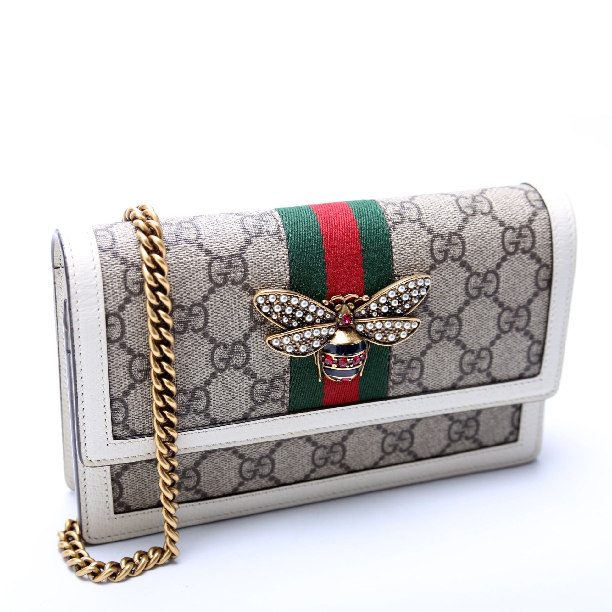 Gucci TRADE 476079 Queen Margaret WOC Cream Bag