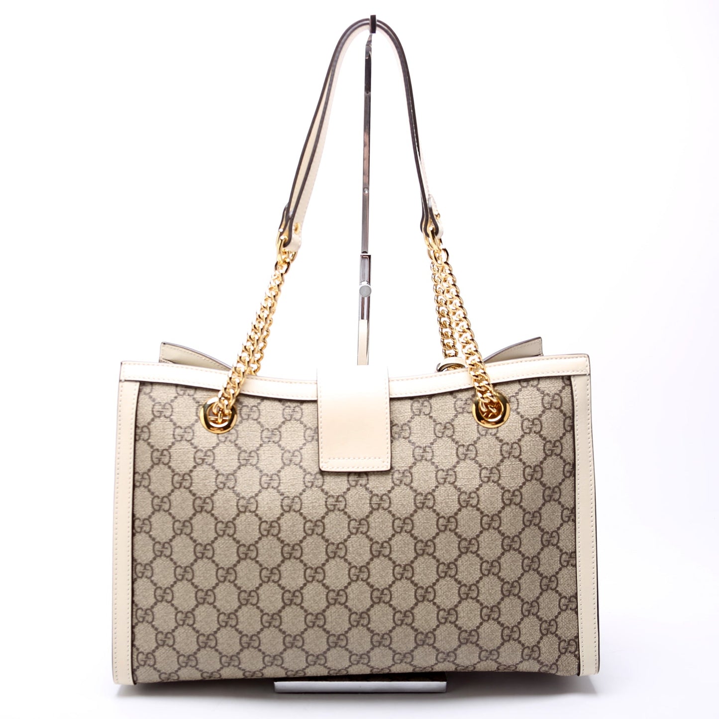 Gucci 479197 Padlock GG Bees Shoulder Medium Cream Bag