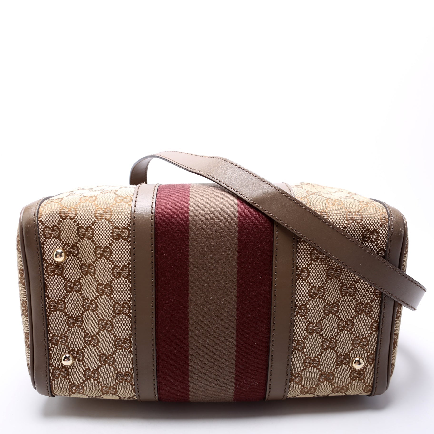 Gucci Boston Canvas 247205 Taupe Bag