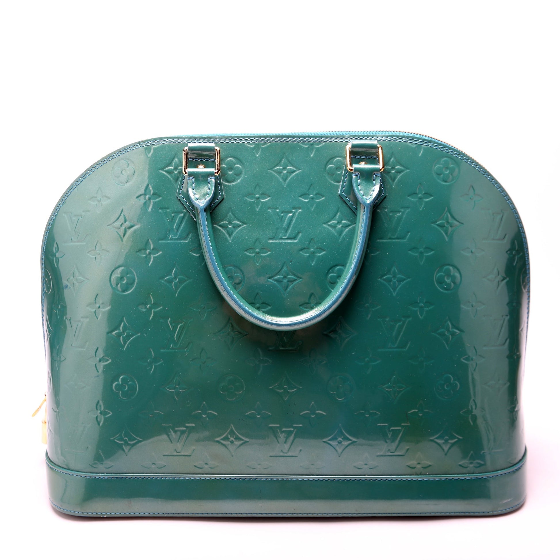 Louis Vuitton Alma GM Vernis Teal