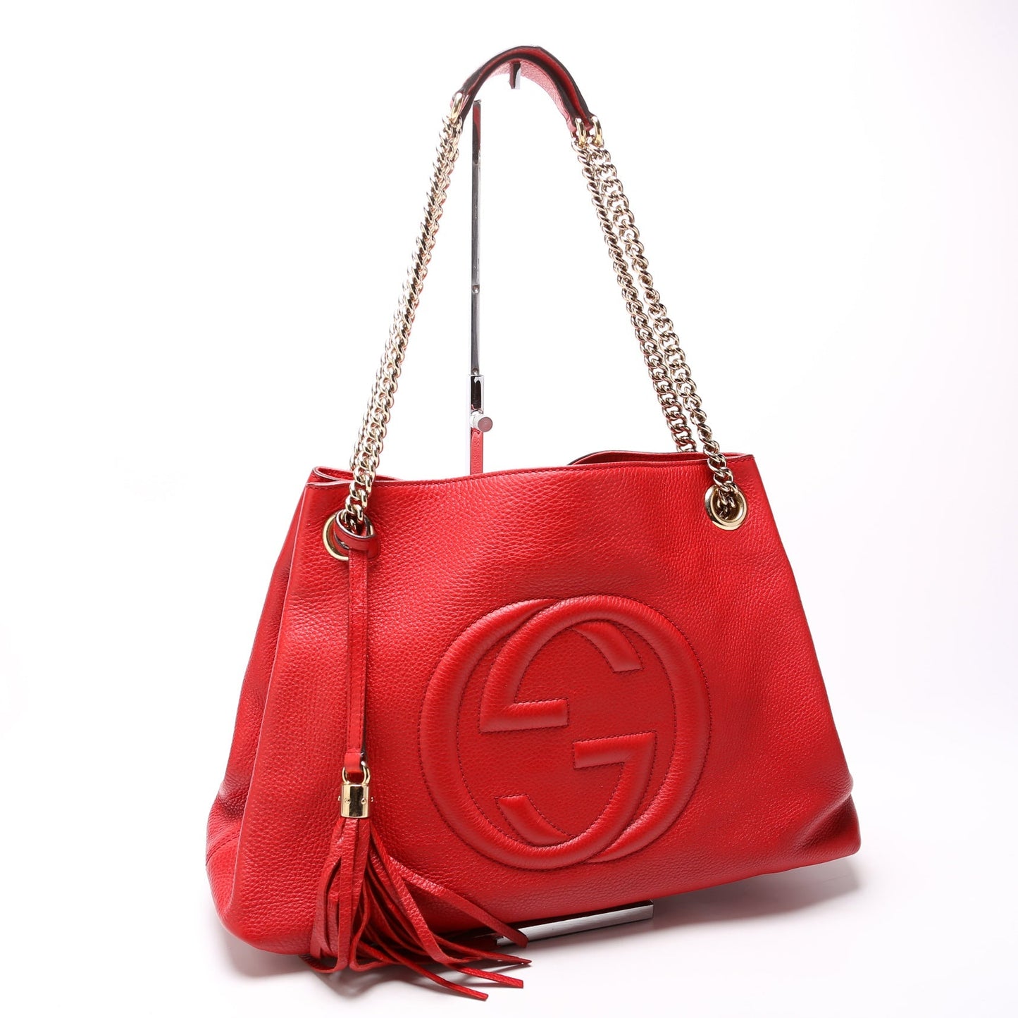 Gucci Soho Leather Shoulder Medium 308982 Red Bag