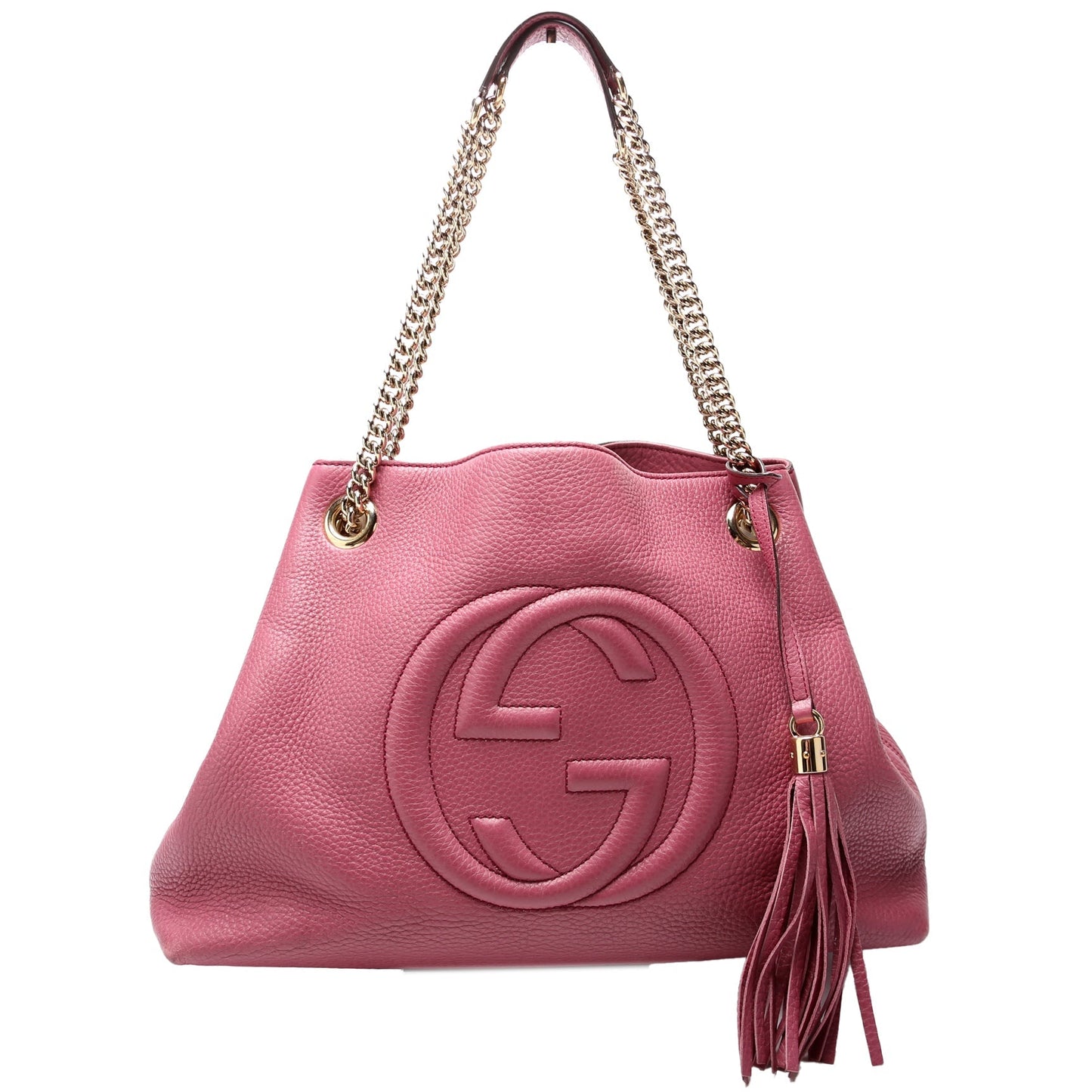 Gucci 308982 Soho Leather Shoulder Medium Mauve Bag