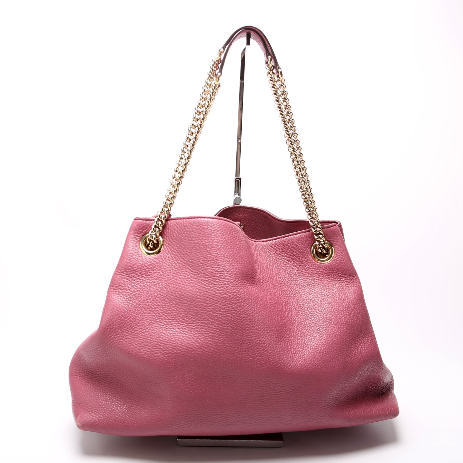 Gucci 308982 Soho Leather Shoulder Medium Mauve Bag