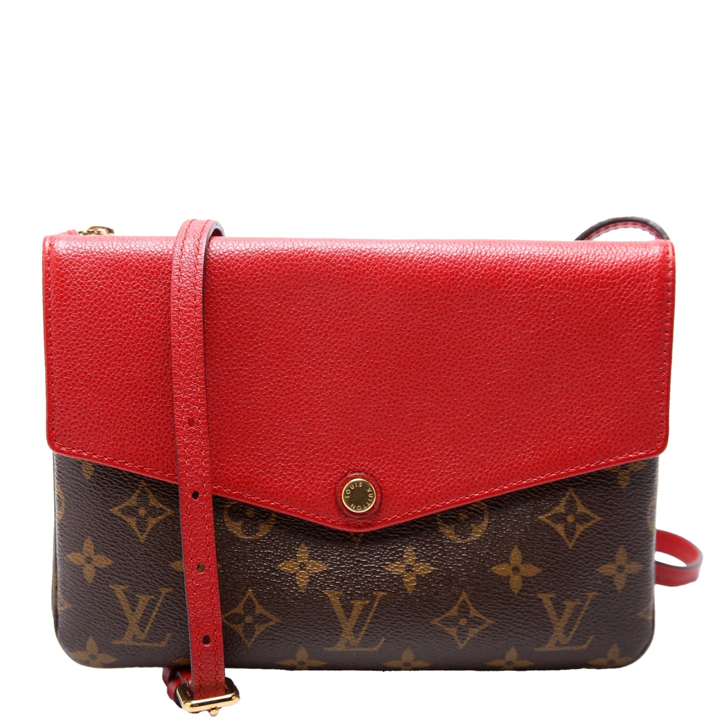 Louis Vuitton Pochette Twice Monogram Red