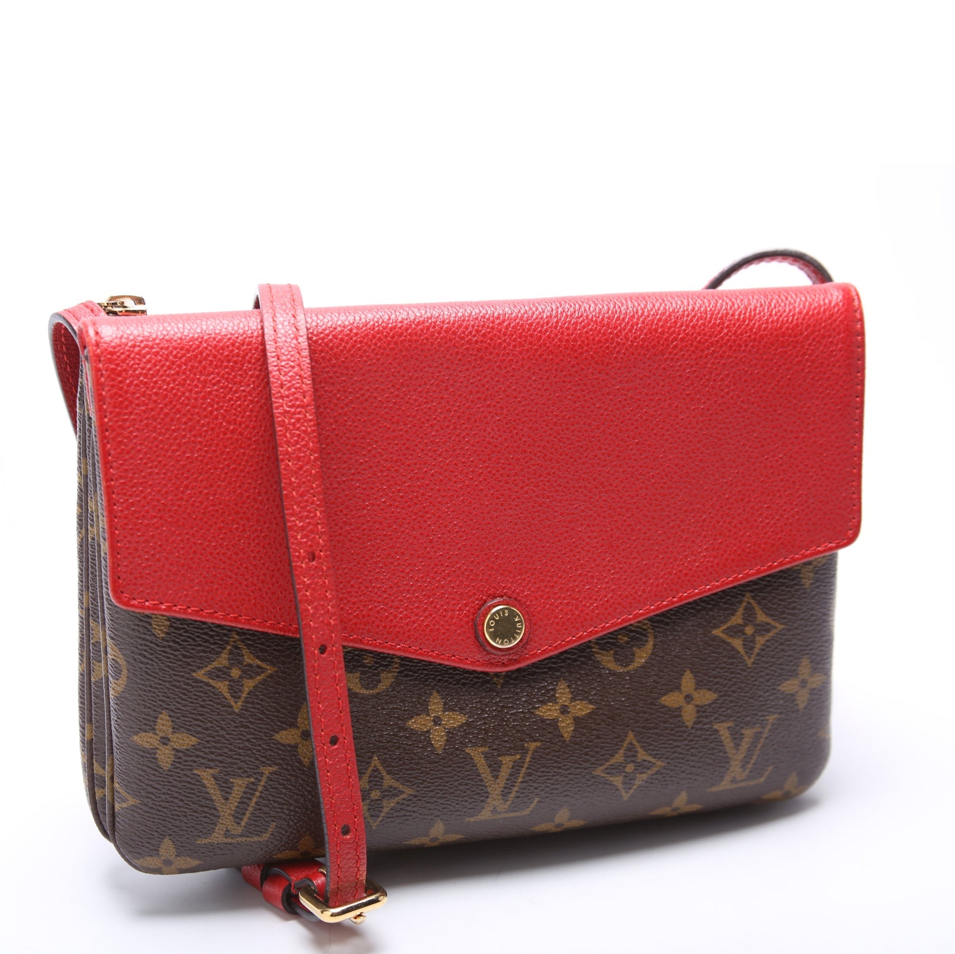 Louis Vuitton Pochette Twice Monogram Red