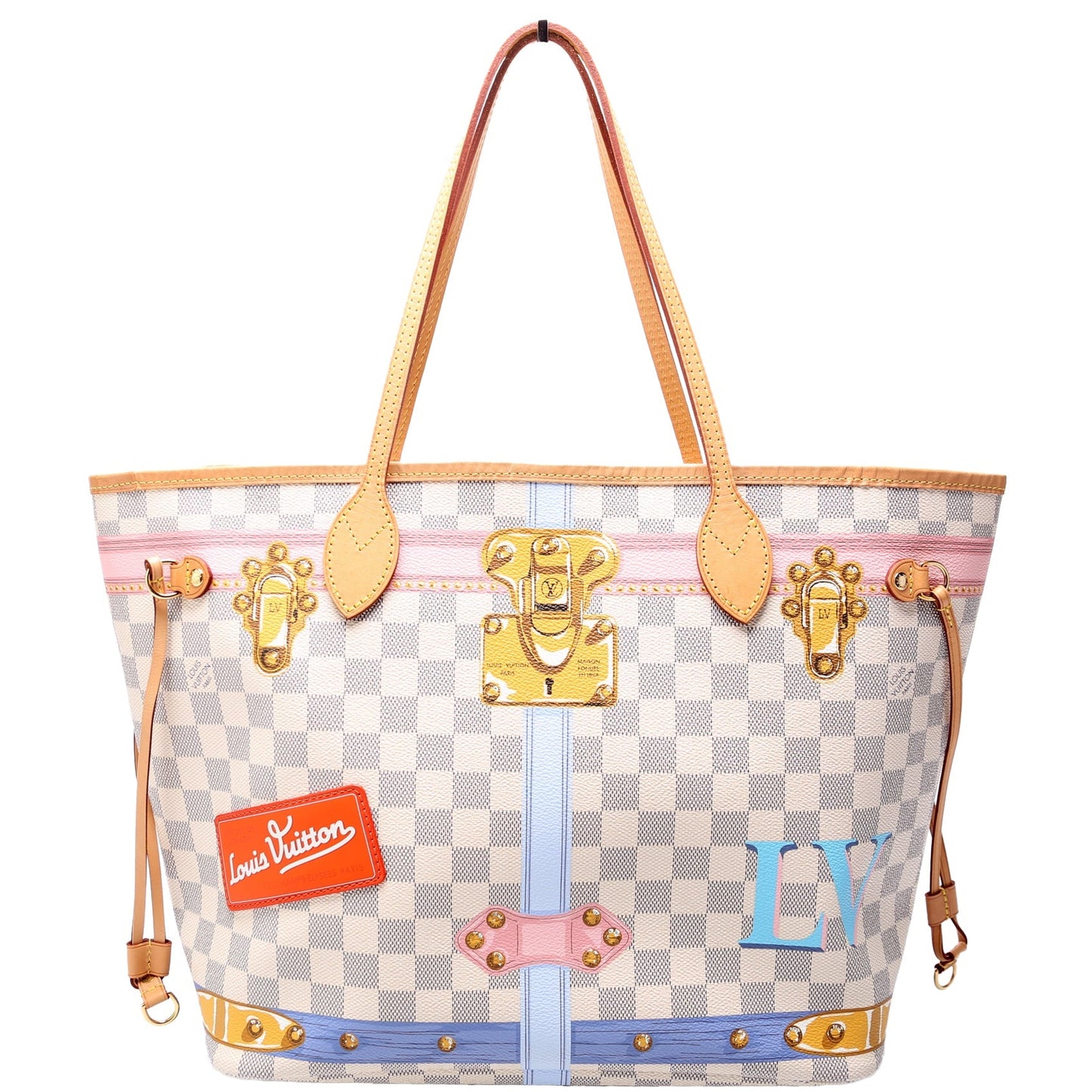 Louis Vuitton Neverfull MM Summer Trunks Damier Azur