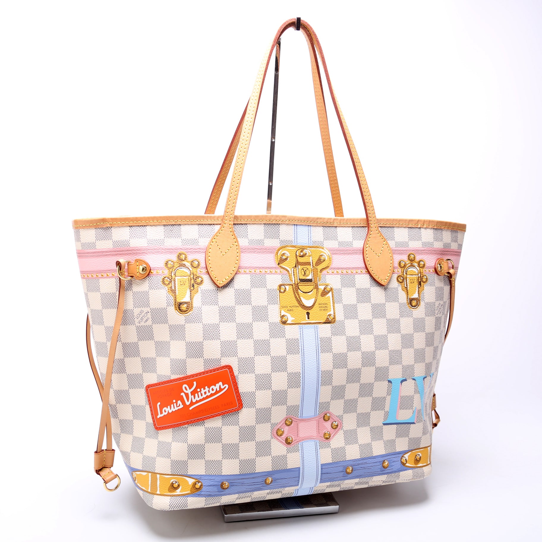 Louis Vuitton Neverfull MM Summer Trunks Damier Azur