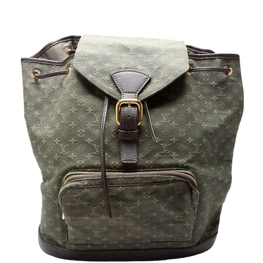 Louis Vuitton Montsouris GM Mini Lin Green