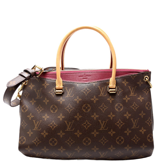 Louis Vuitton Pallas Tote Monogram Canvas Side Berry
