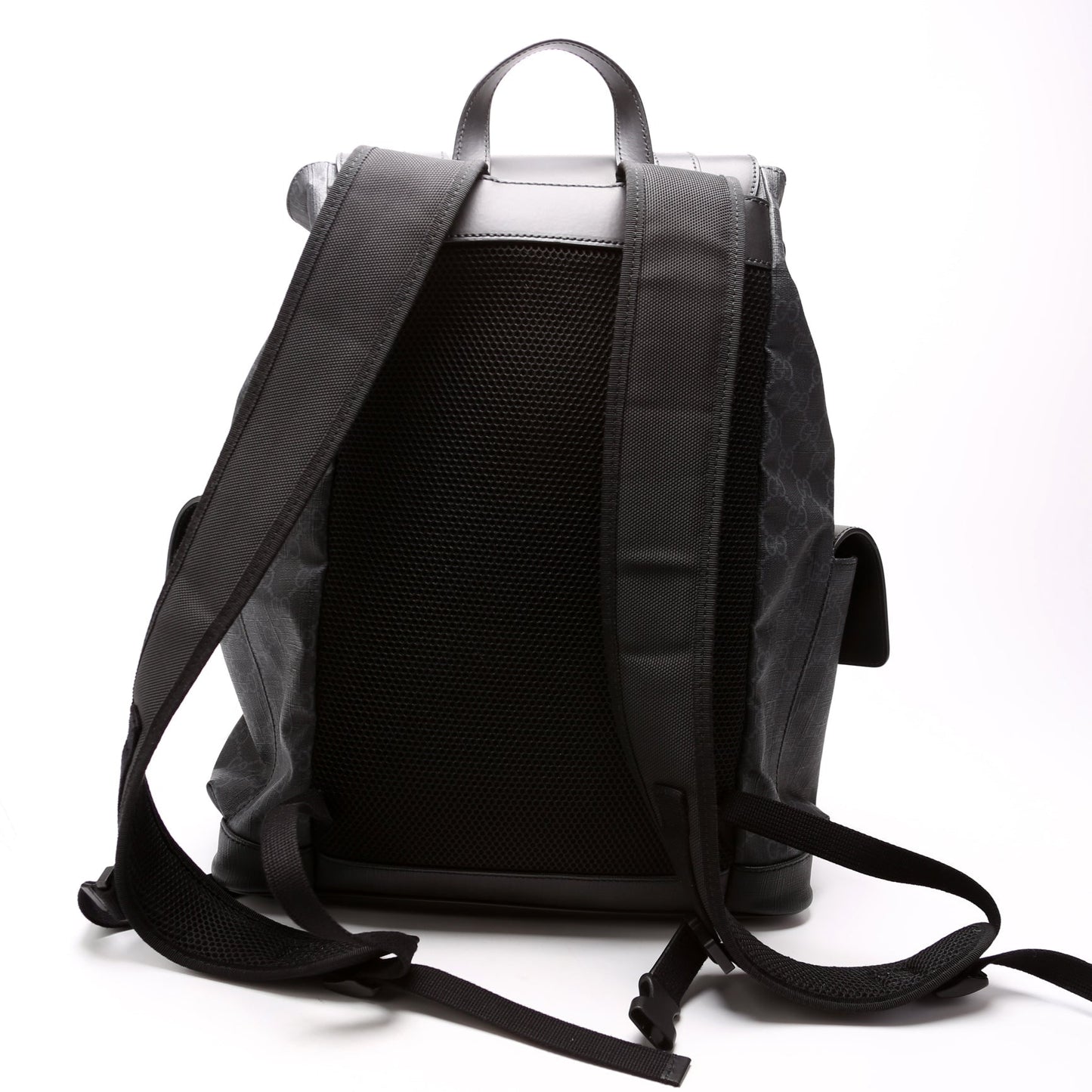 Gucci 495563 GG Supreme Backpack Black Bag