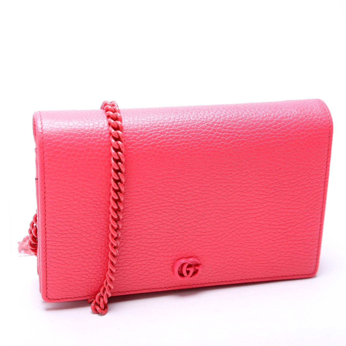 Gucci 497985 Marmont Mini Chain Pink Bag