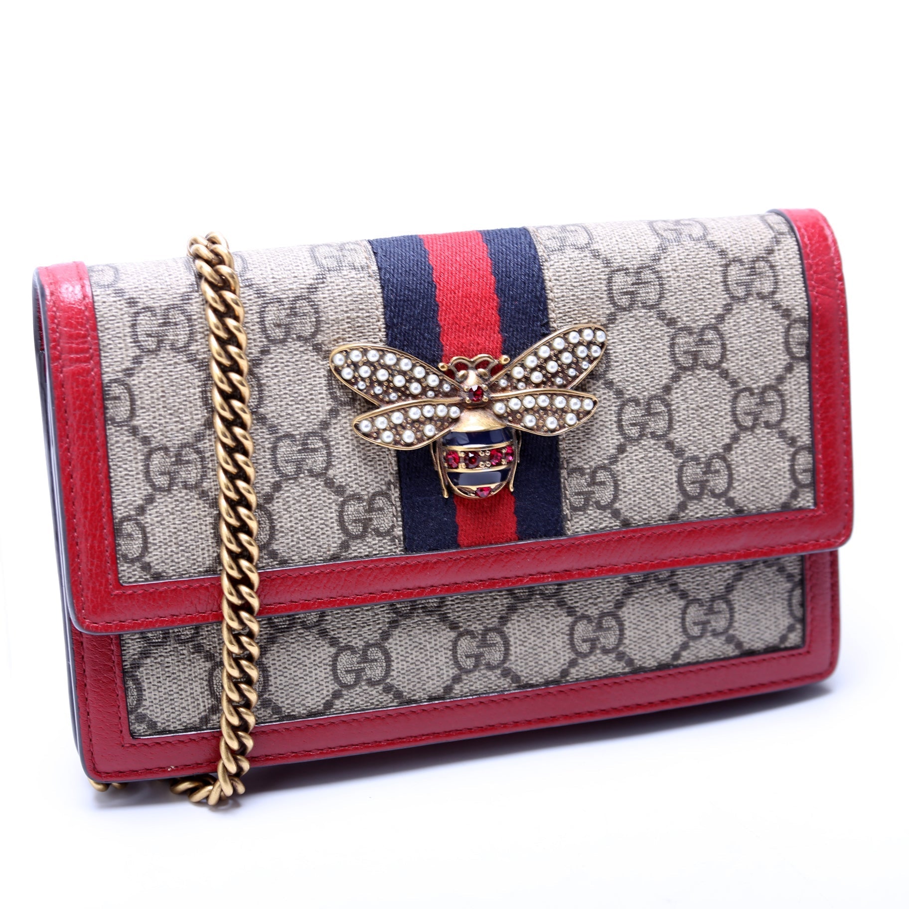 Gucci 476079 Queen Margaret WOC Red Bag