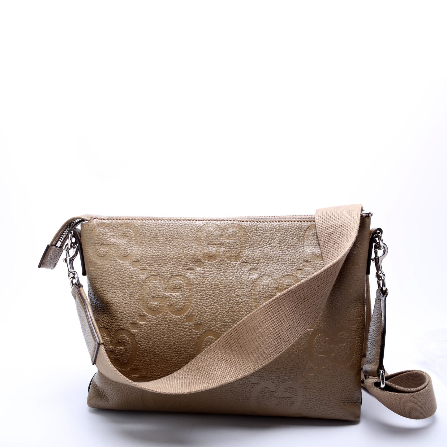 Gucci 696009 Jumbo GG Messenger Taupe Bag