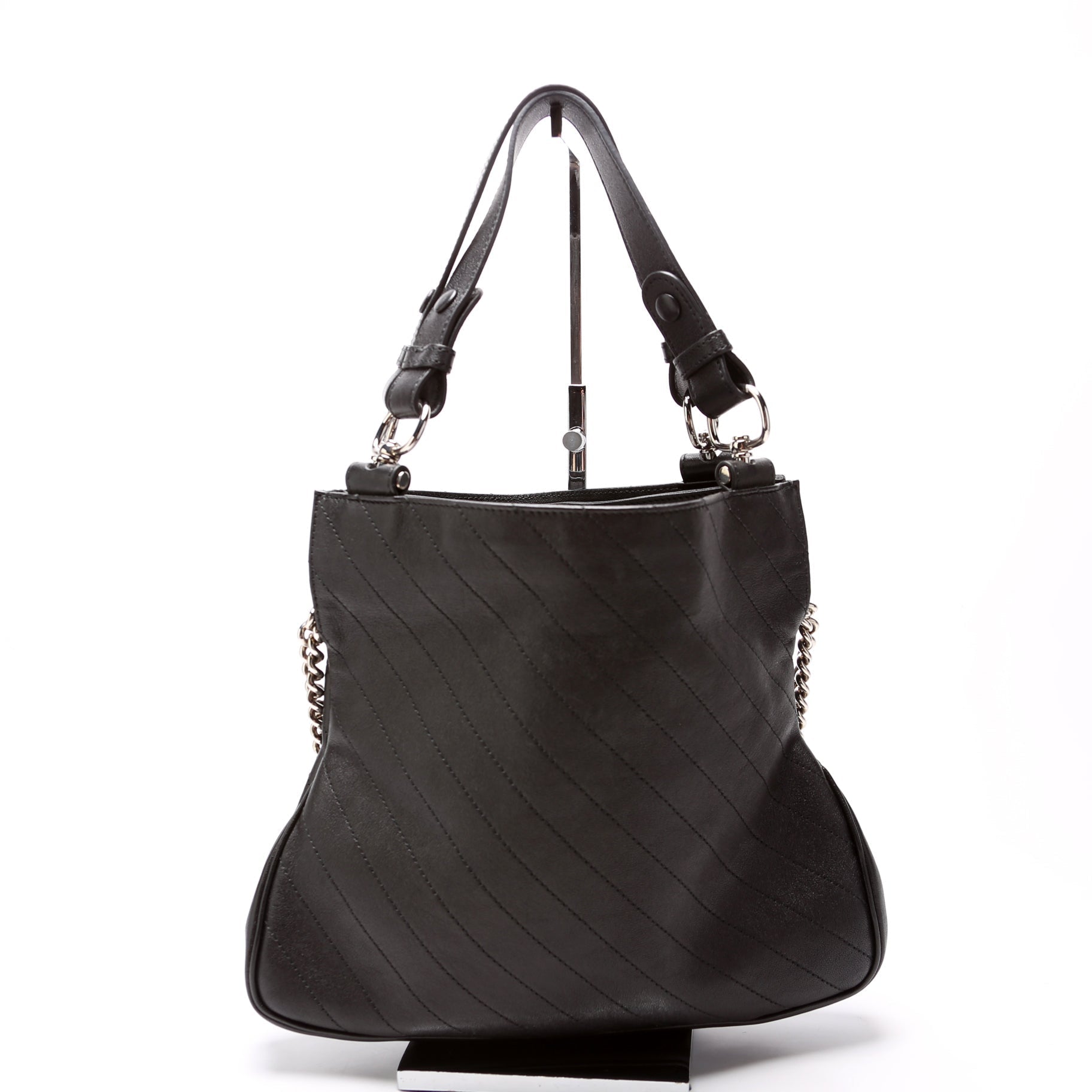Gucci 751518 Blondie Small Leather Tote Black Bag
