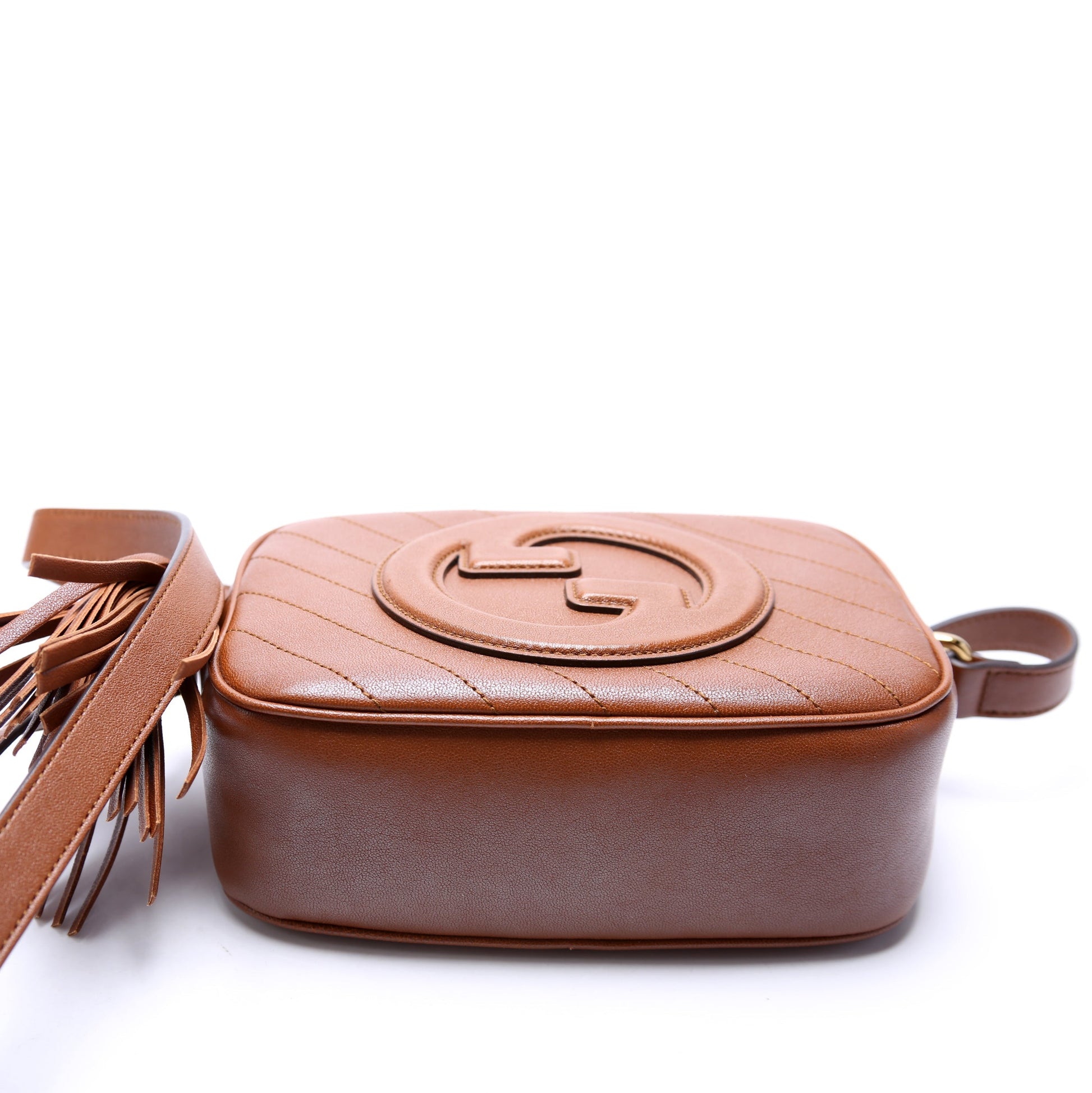 Gucci 742360 Blondie Leather Small Shoulder Brown Bag