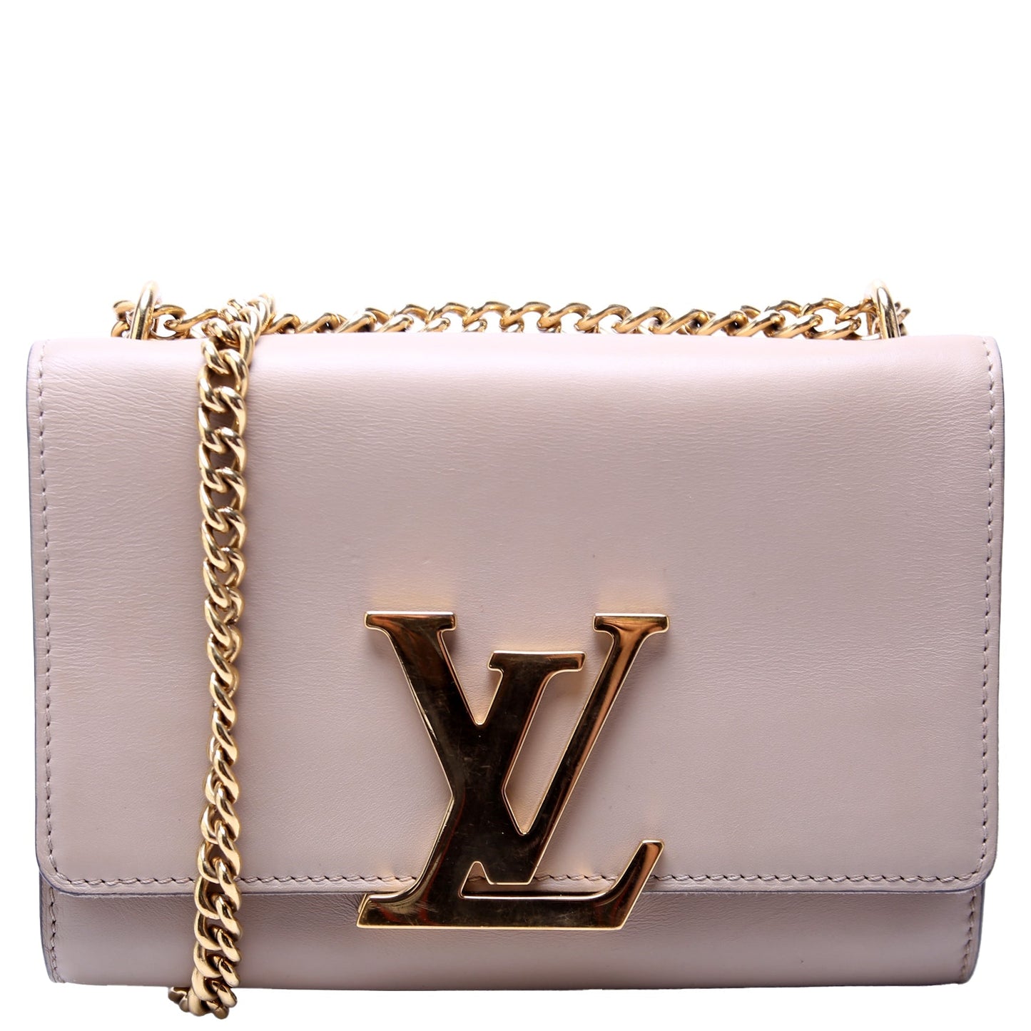 Louis Vuitton Louise MM Chain Bag Calfskin Beige