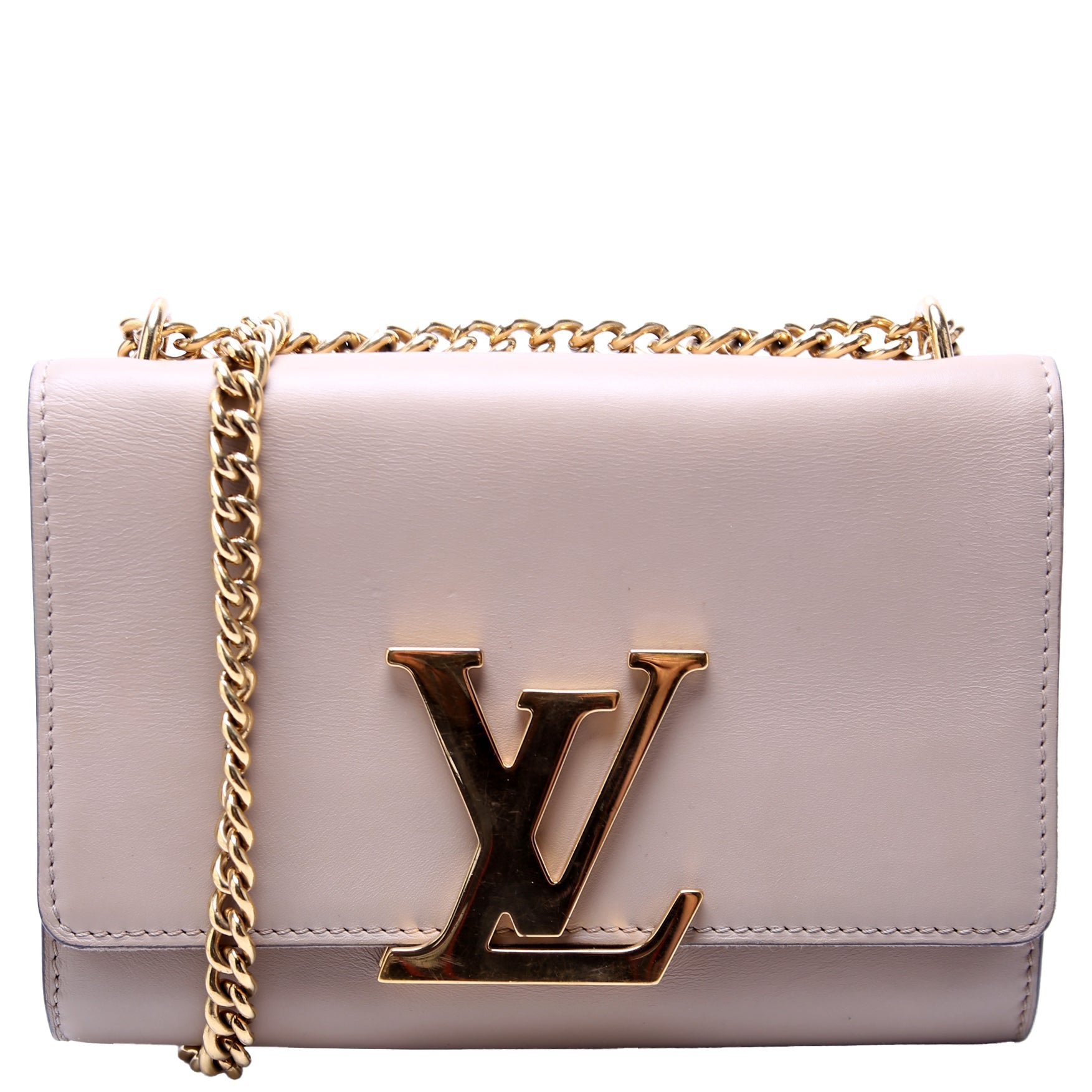 Louis Vuitton Louise MM Chain Bag Calfskin Beige