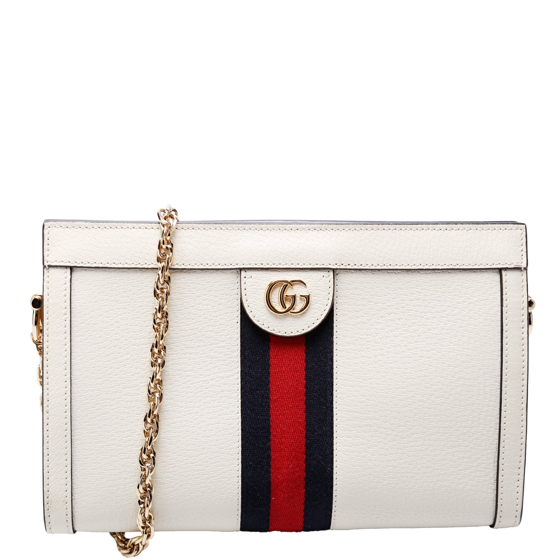 Gucci 503877 Ophidia Leather Shoulder Small Cream Bag