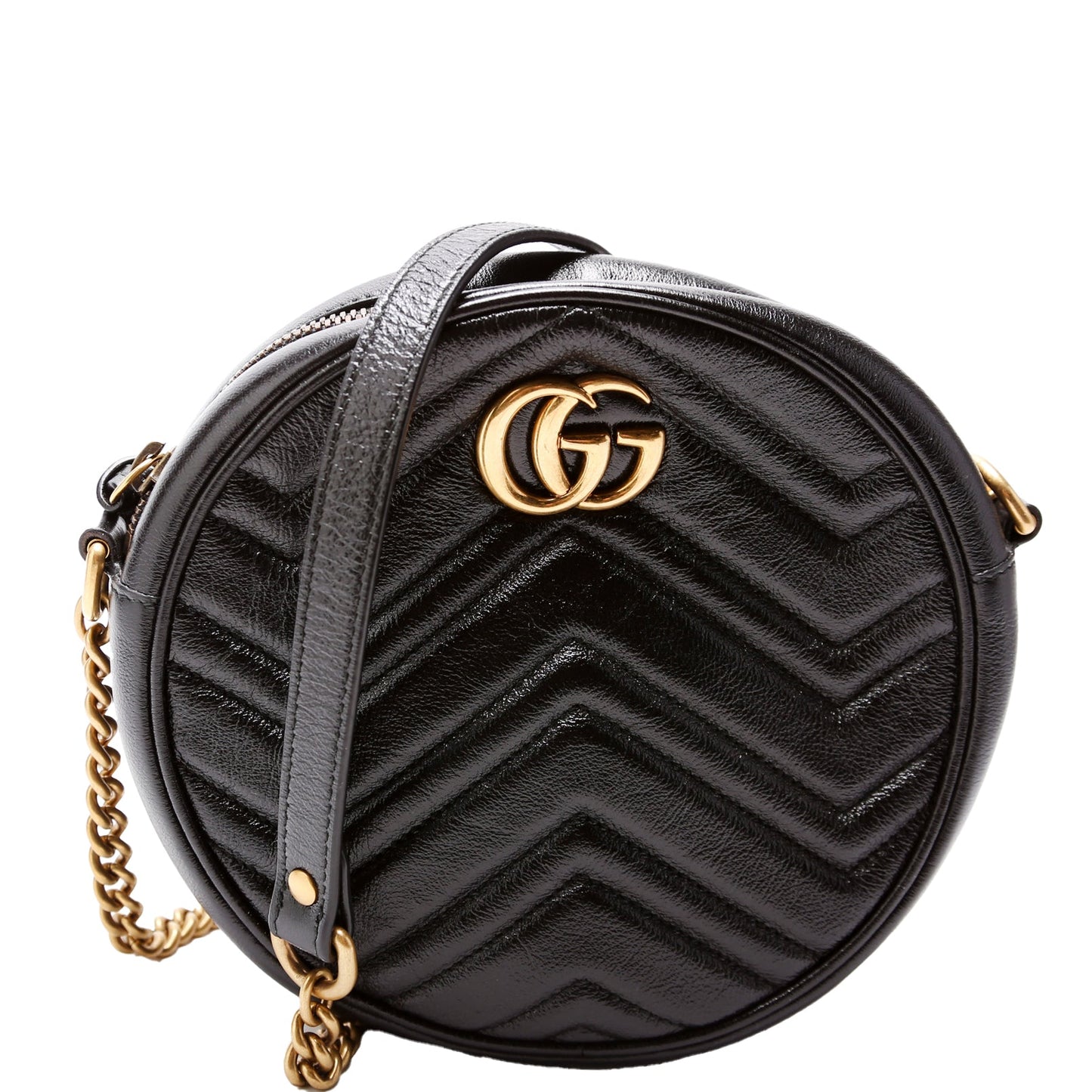 Gucci 550154 Marmont Mini Round Black Bag