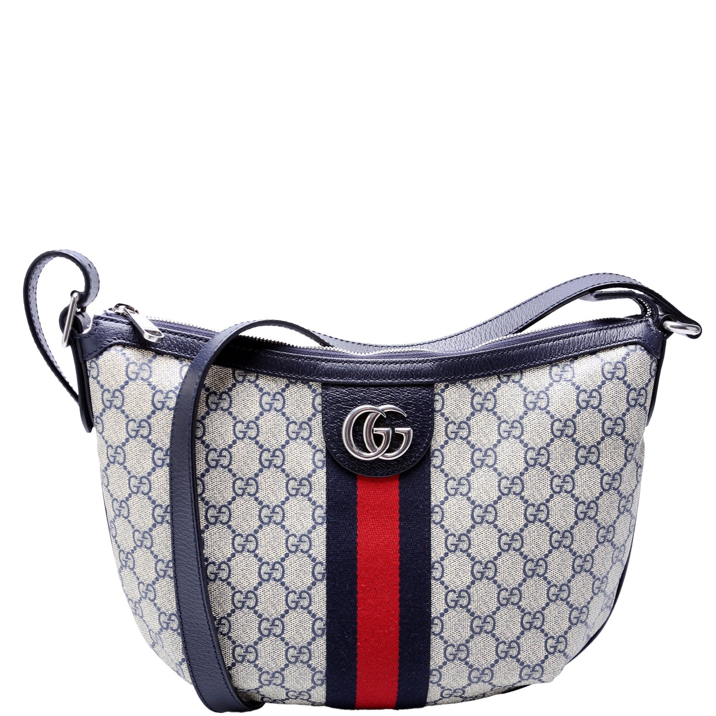 Gucci 598125 Ophidia GG Supreme Small Shoulder Beige/Navy Bag