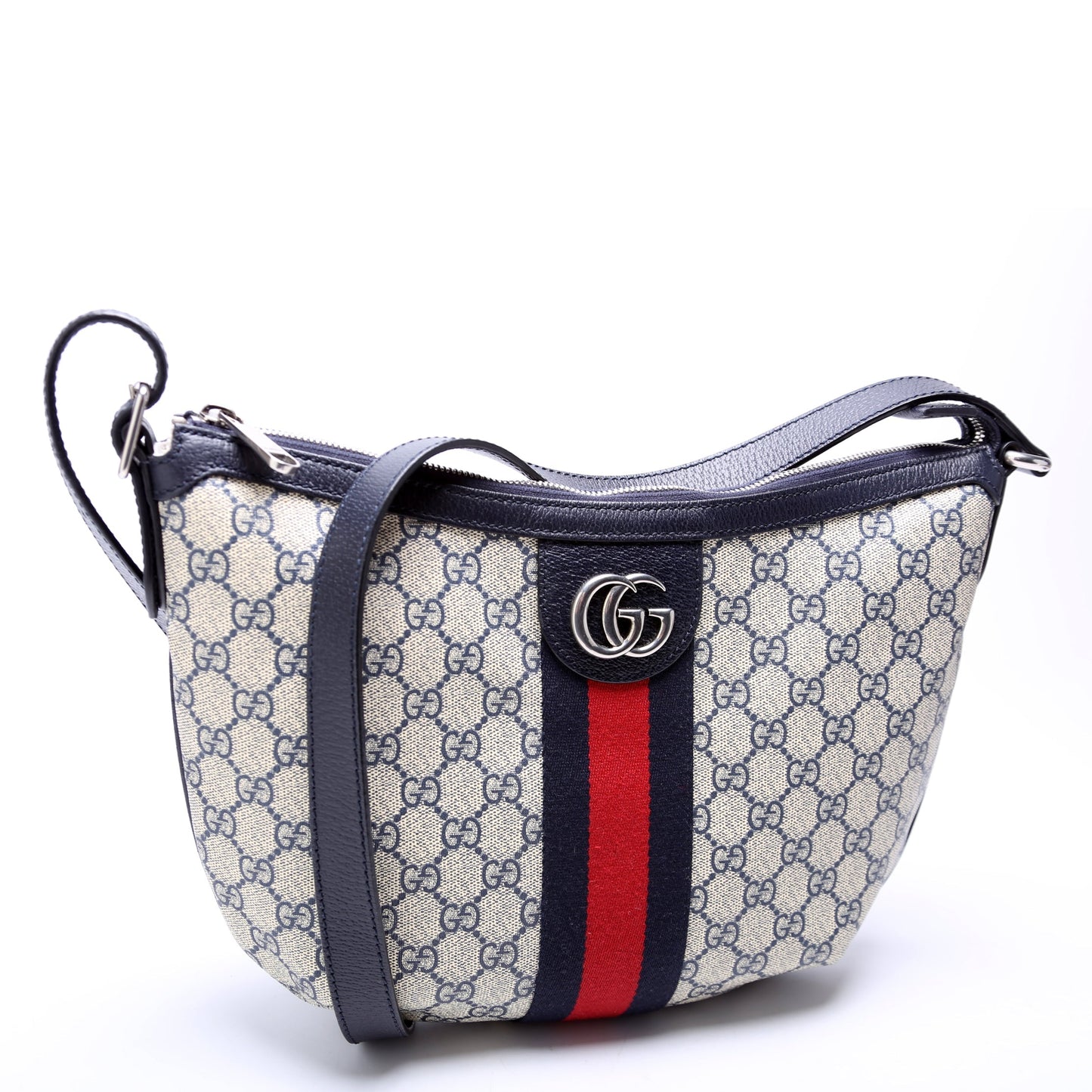 Gucci 598125 Ophidia GG Supreme Small Shoulder Beige/Navy Bag
