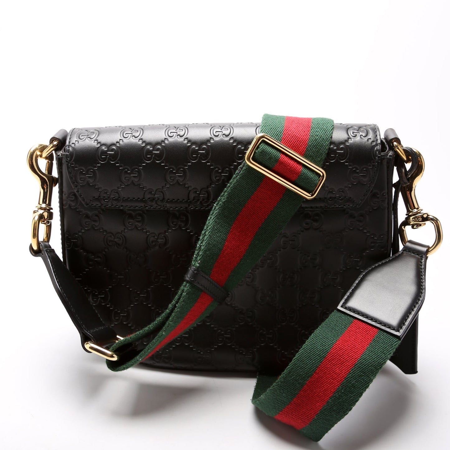 Gucci 453189 Padlock Medium Messenger Black Bag