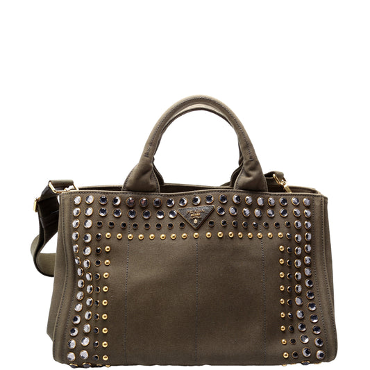Prada B26420 Canapa Bijoux Tote Bag