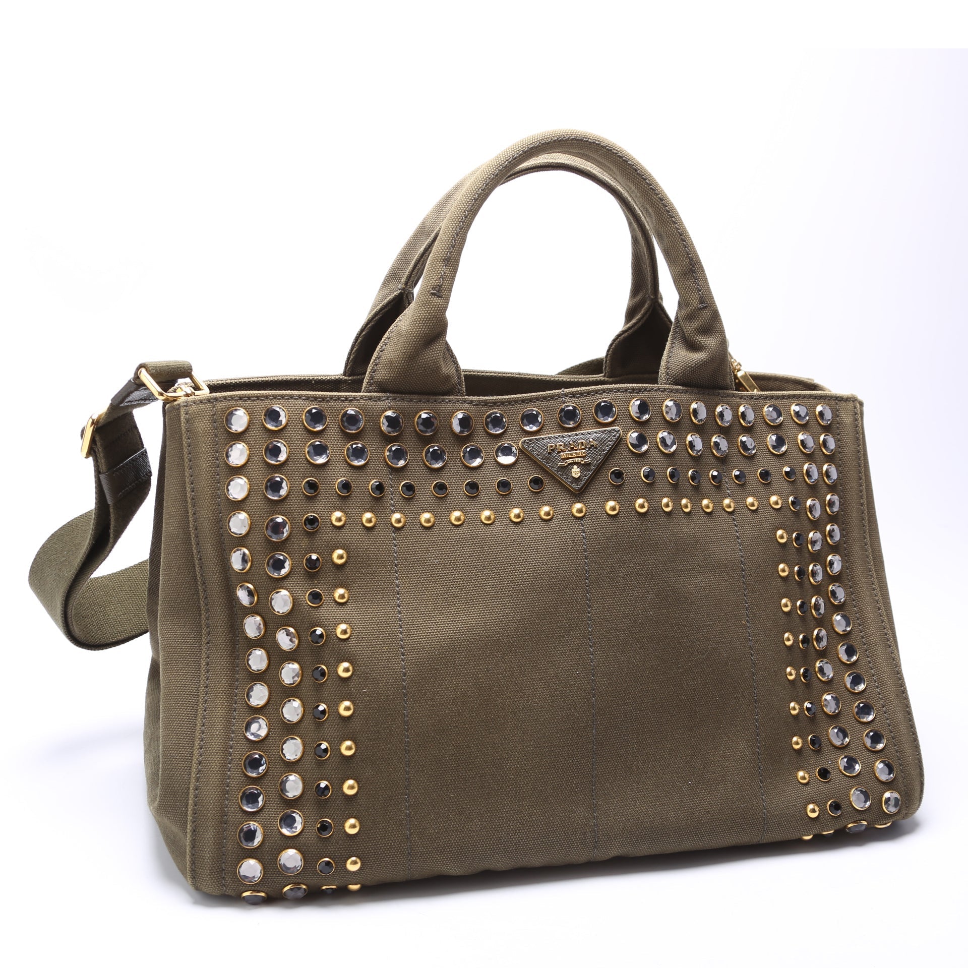 Prada B26420 Canapa Bijoux Tote Bag