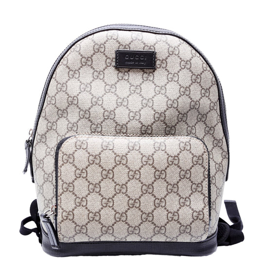 Gucci 429020 GG Supreme Eden Backpack Small Beige/Black Bag