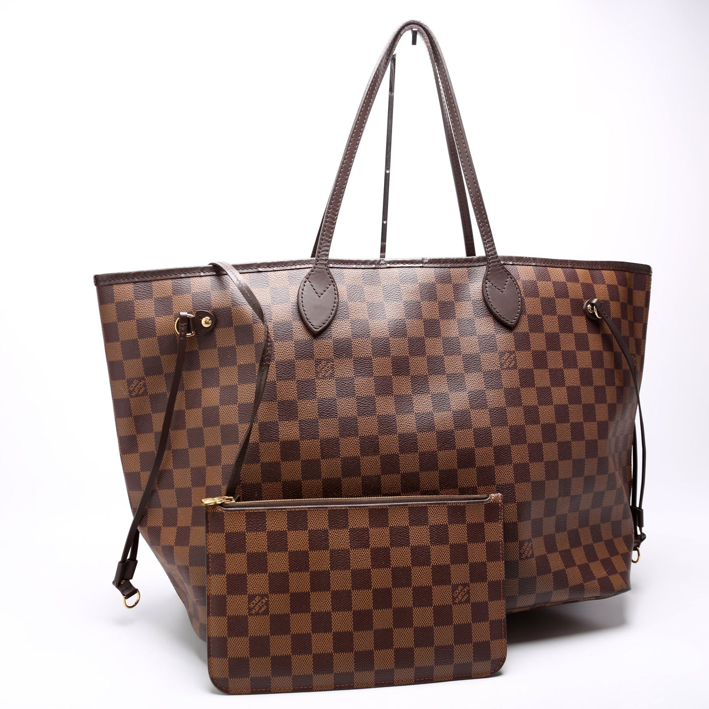 Louis Vuitton Neverfull W/Wallet GM Damier Ebene Red