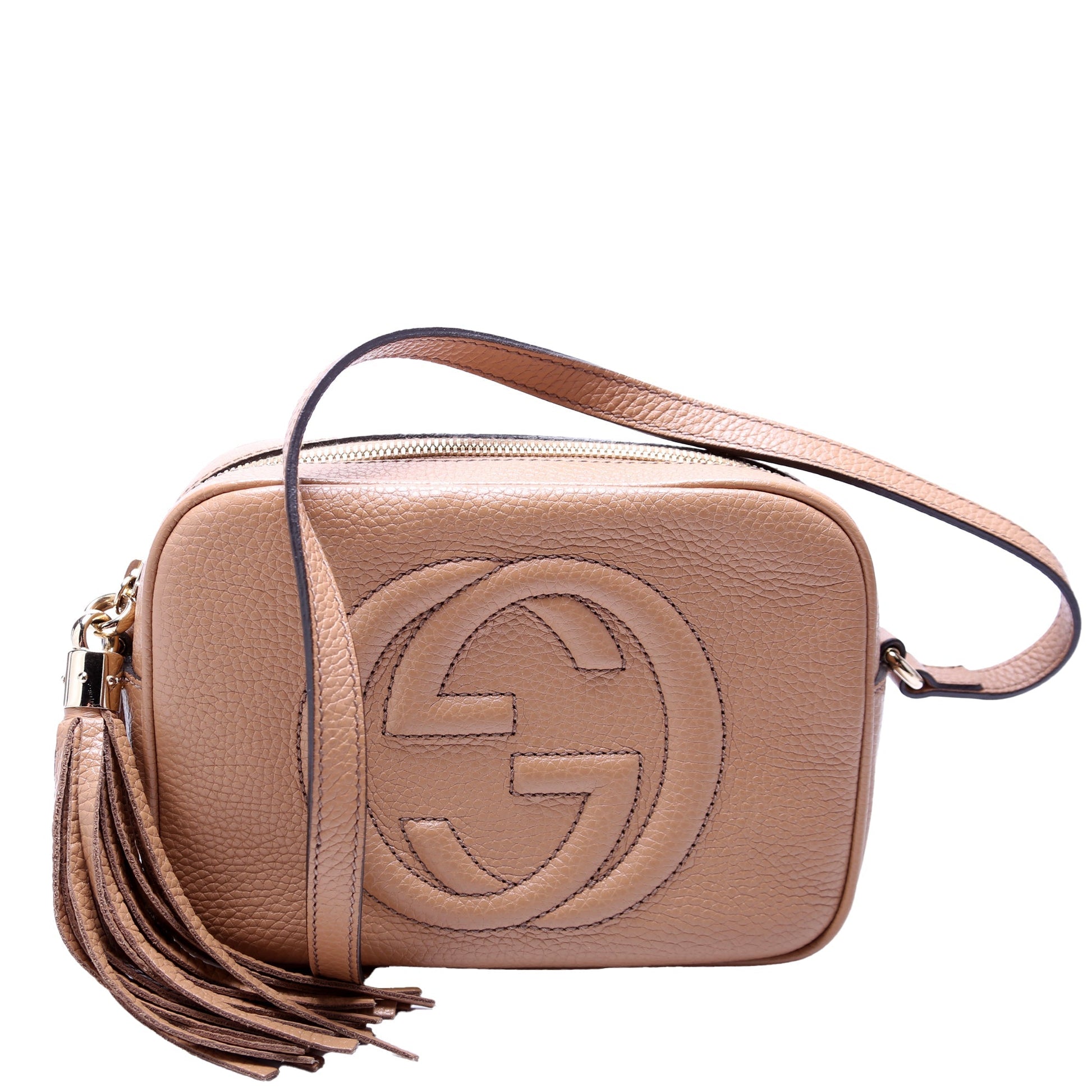 Gucci 308364 Soho Disco Crossbody Tan Bag
