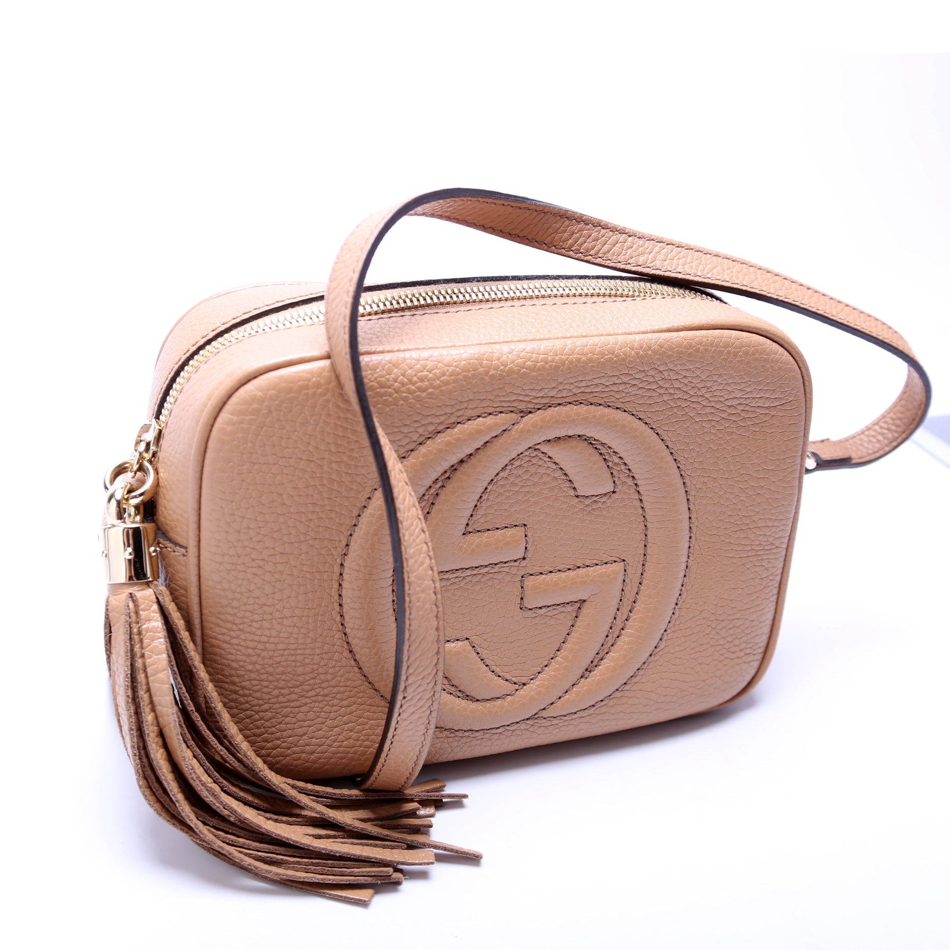 Gucci 308364 Soho Disco Crossbody Tan Bag